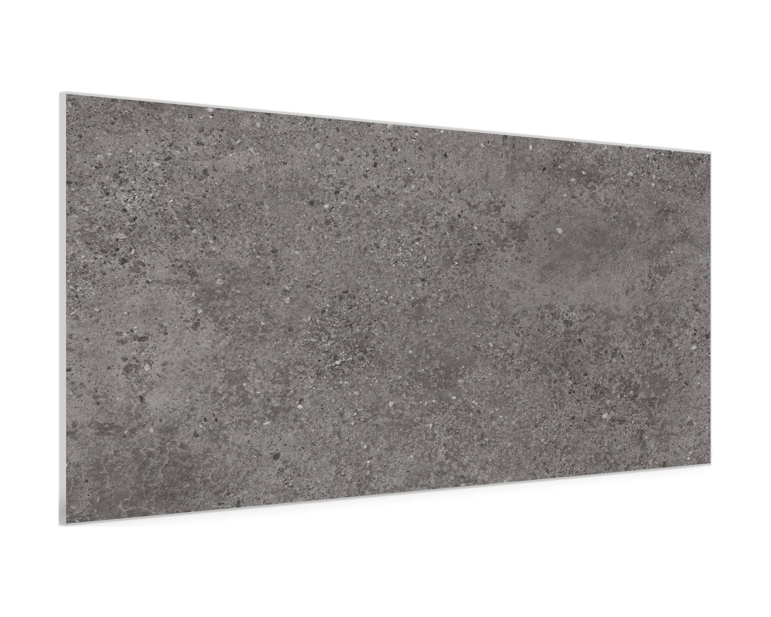 Innovera D��cor Dark Urban Cement PVC Bathroom Wall Panel- 8 PC, Dark Gray