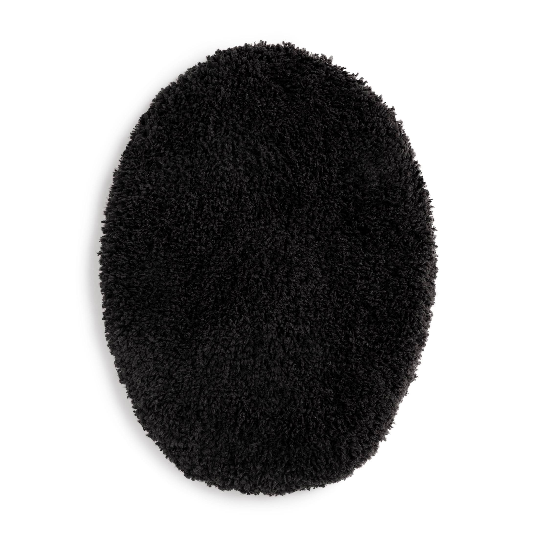 Mainstays Basic Black Polyester 19 inch x 22 inch Toilet Lid Cover