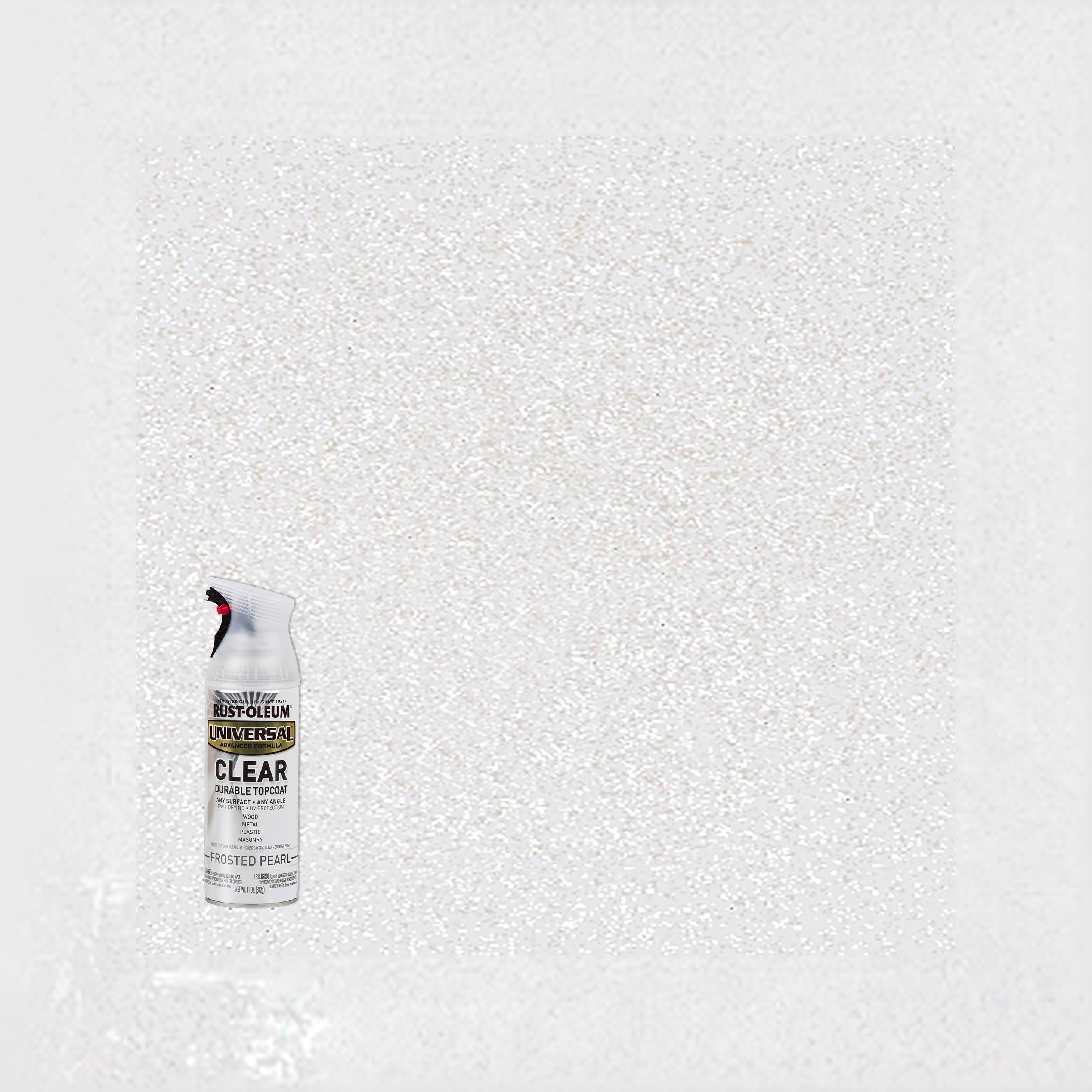 Rust-Oleum 302155 Universal Clear Topcoat Spray Paint, Frosted Pearl, 11 oz