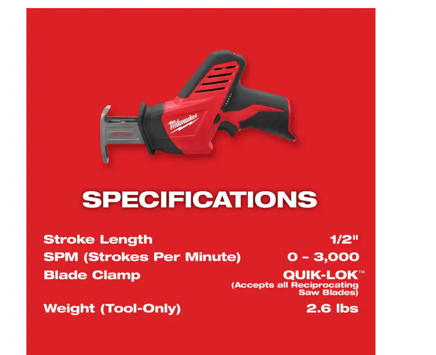 Milwaukee 2420-21- M12 Hackzall Reciprocating Saw Kit