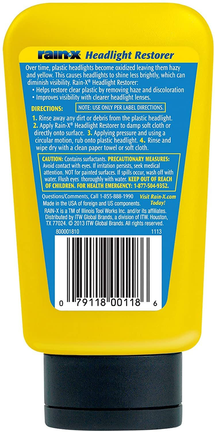 Rain-X 800001810 Headlight Restorer- 5 fl oz.
