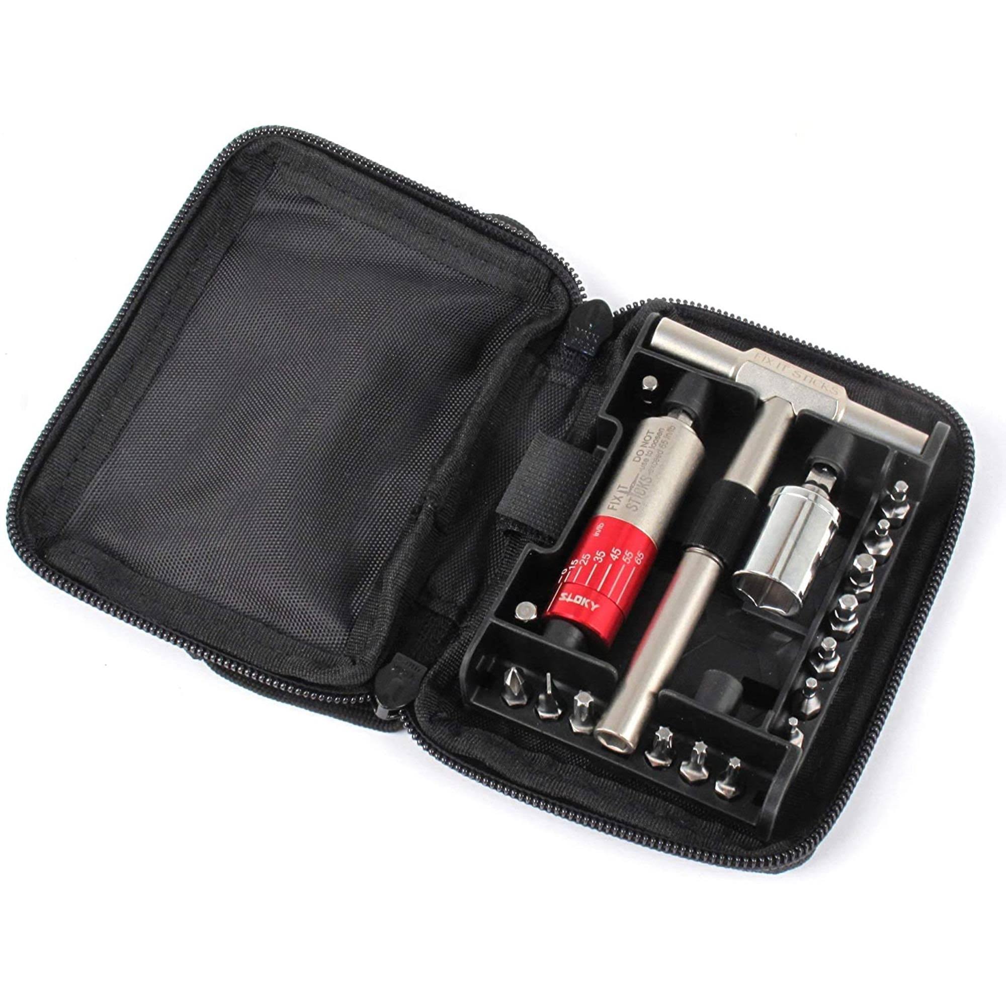 Fix It Sticks 15-65 inch lbs All-in-One Torque Driver Kit with Locking Ratcheting T-Way Wrench