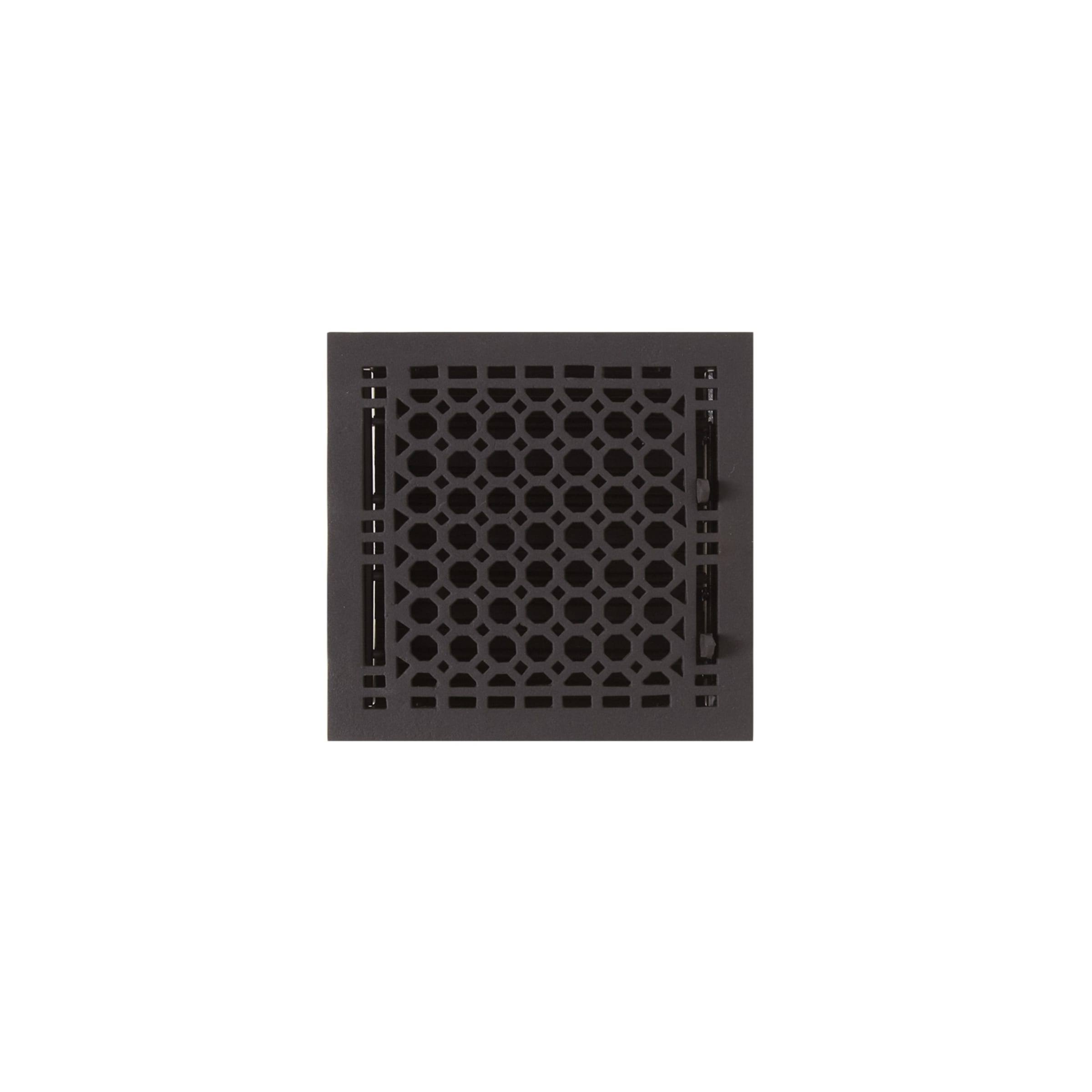 Signature Hardware 917438-8-8 Honeycomb Cast Iron Floor Register- Black