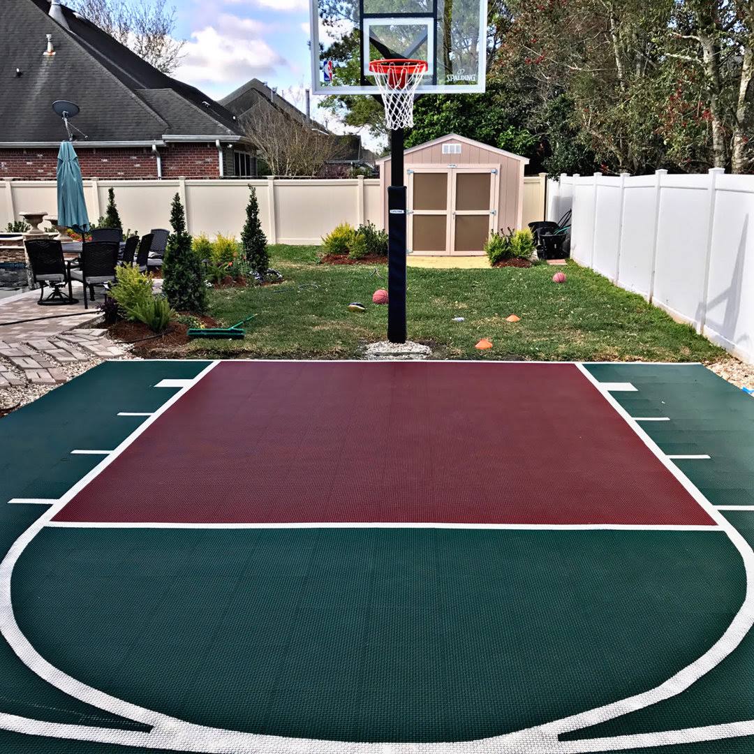 IncStores 5/8 inch Thick Outdoor Basketball Court Flooring | Build The Ultimate Space for Basketball, Tennis, and More with Weatherproof Plastic