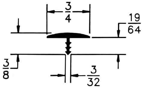 Edge Supply White 3/4 in x 25 ft Center Barb Tee Moulding T Molding Hobbyist Pack Small Projects Arcade Machines and Tables (25 ft)