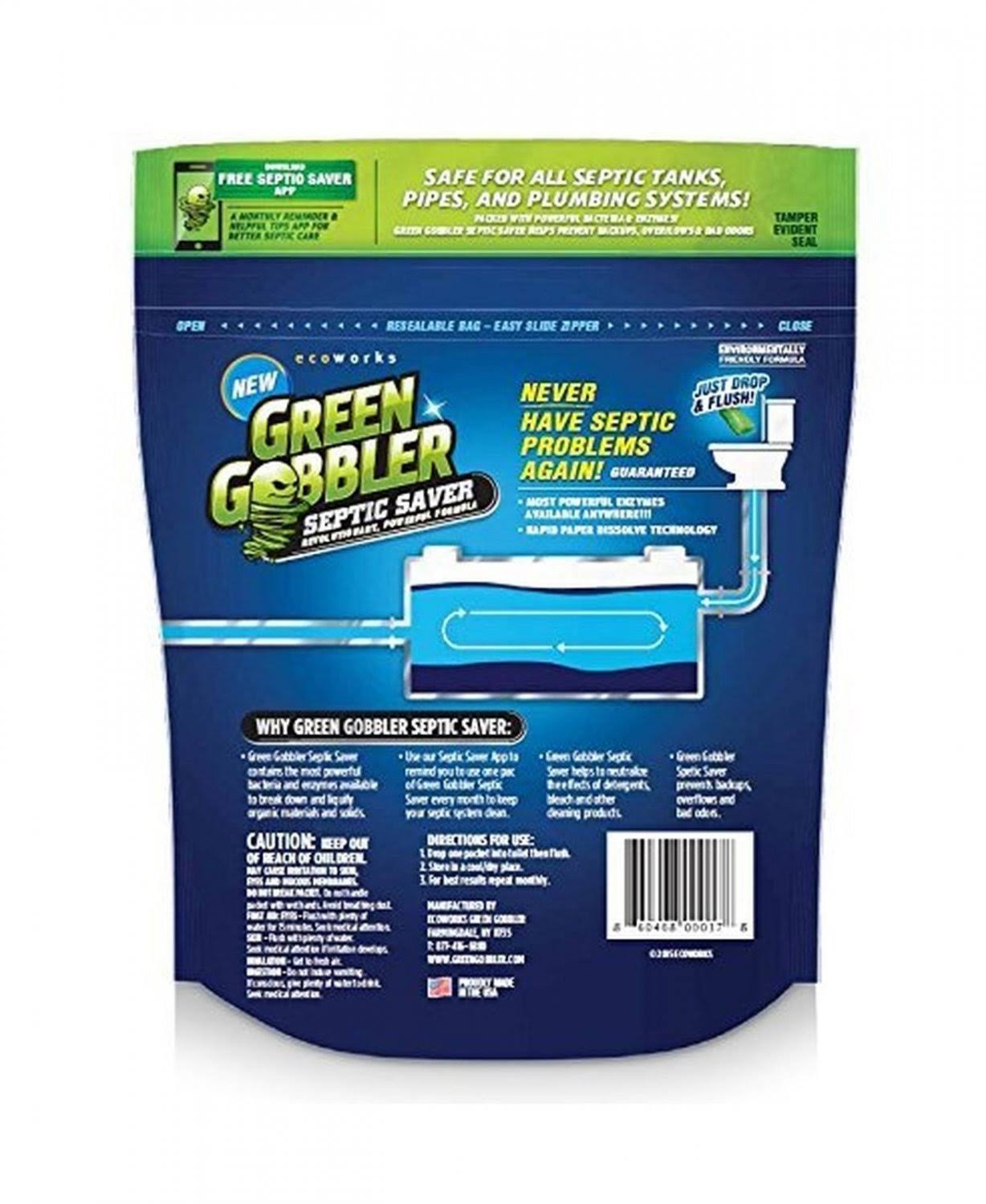 Green Gobbler Septic Saver- 6 pack, 1.30 oz packets