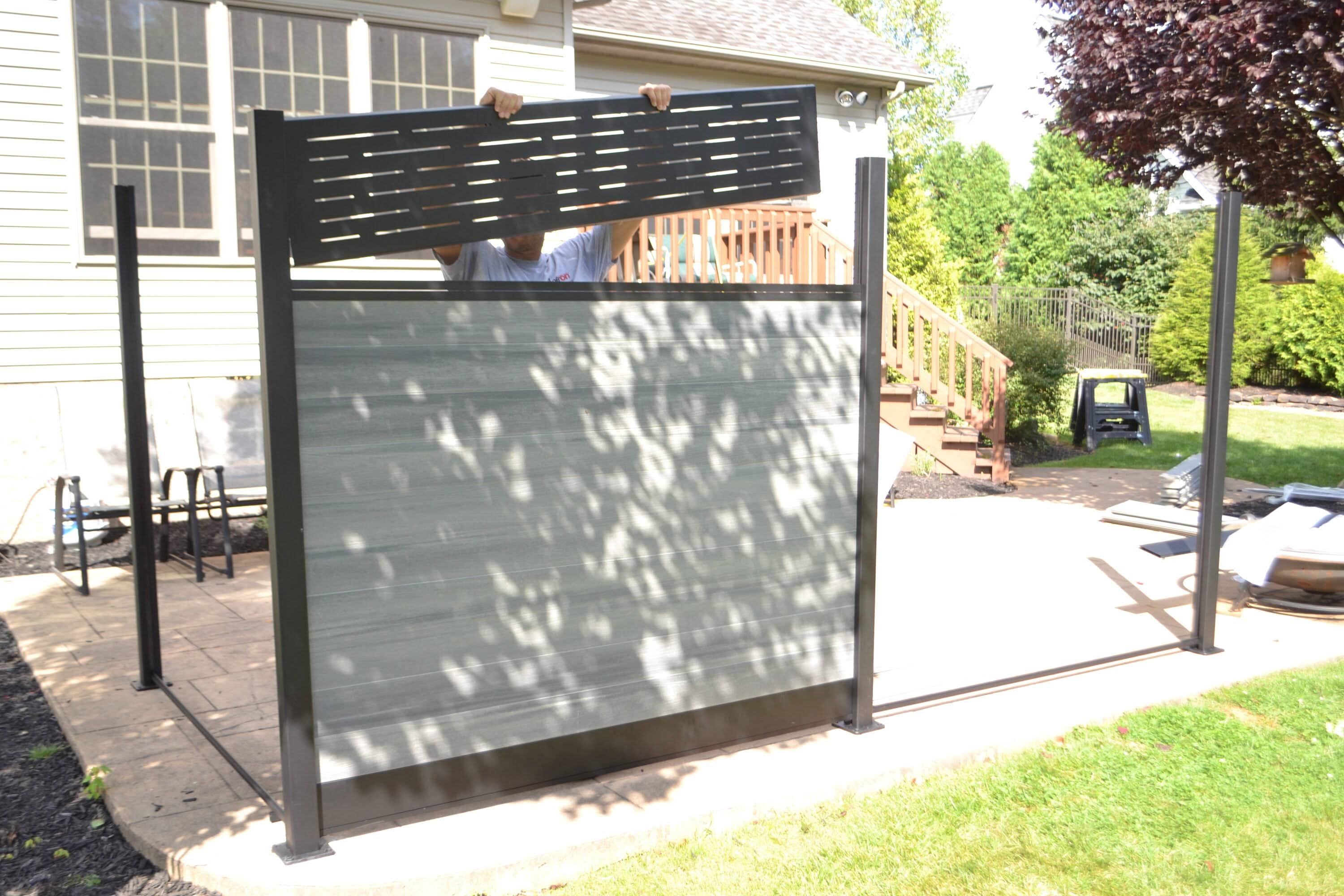 Veranda Euro Style 6 ft. Lattice Fence Top Kit, Black