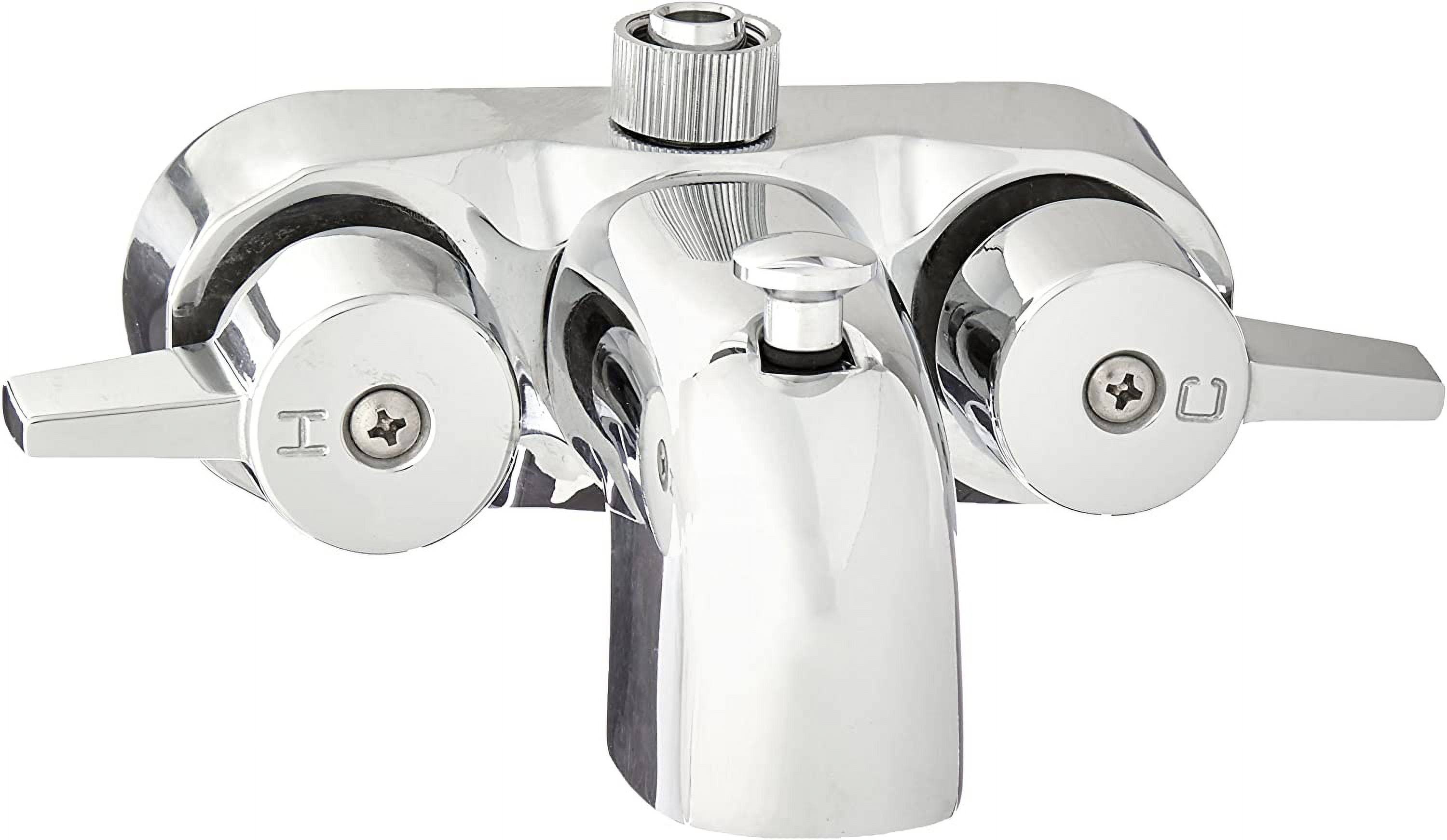 Proplus Bathcock with Diverter, Polished Chrome, 3/4-Inch MIP, Silver