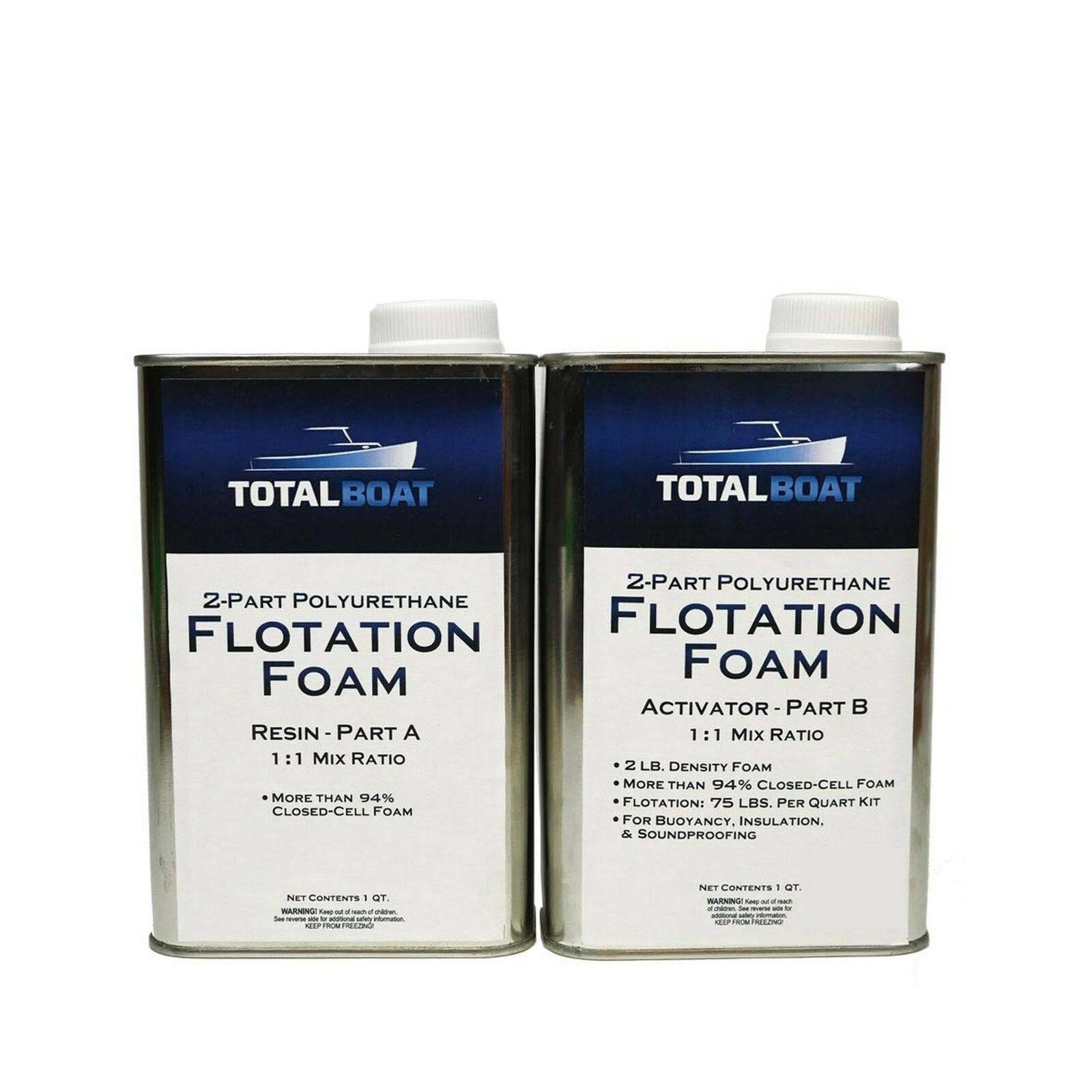TotalBoat Liquid Urethane Foam Kit 2 lb Density, Closed Cell for Flotation &