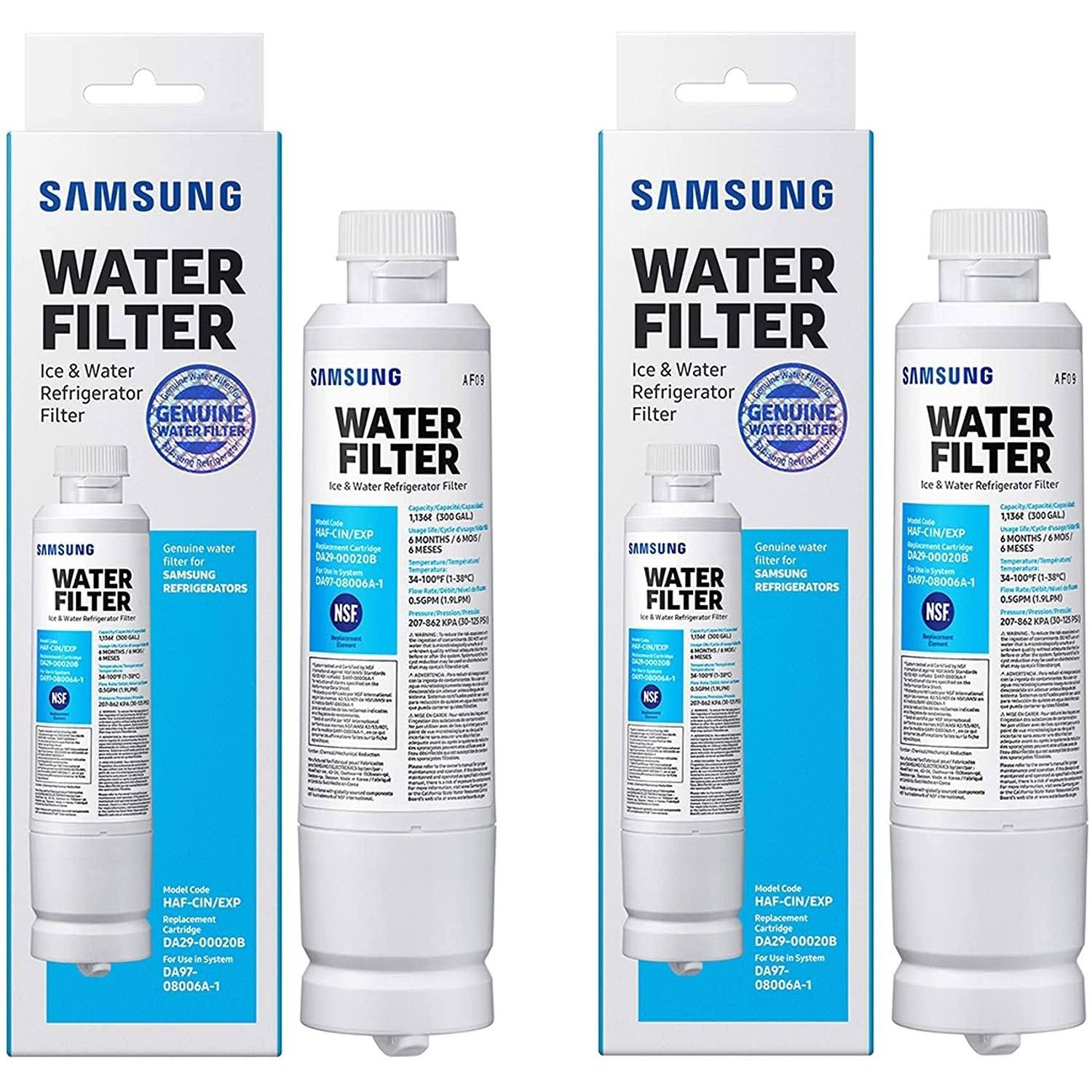2 Pack Samsung DA29-00020B Haf-cin/exp Refrigerator Water Filter