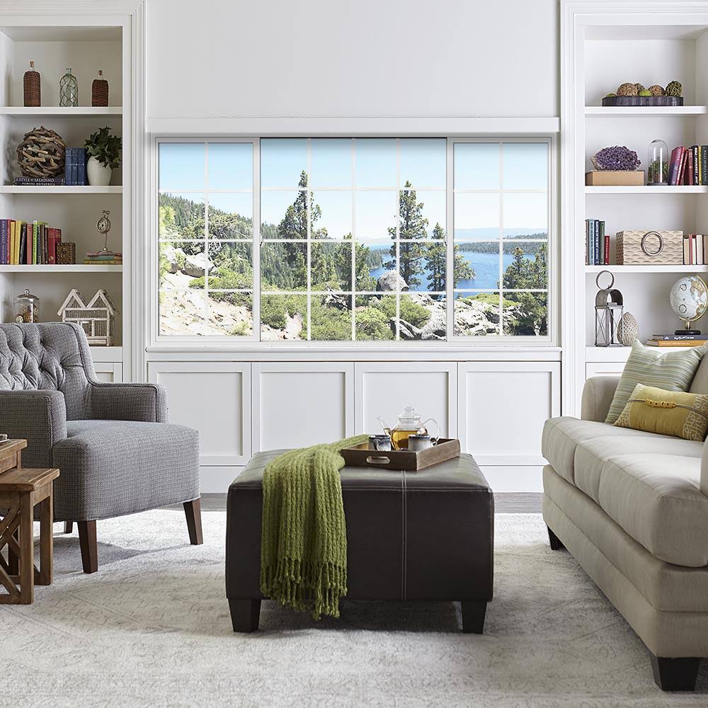 JELD-WEN V-2500 95.5-in x 47.5-in Both Operable Vinyl New Construction Egress White Sliding Window | LOWOL2VSLGD8040