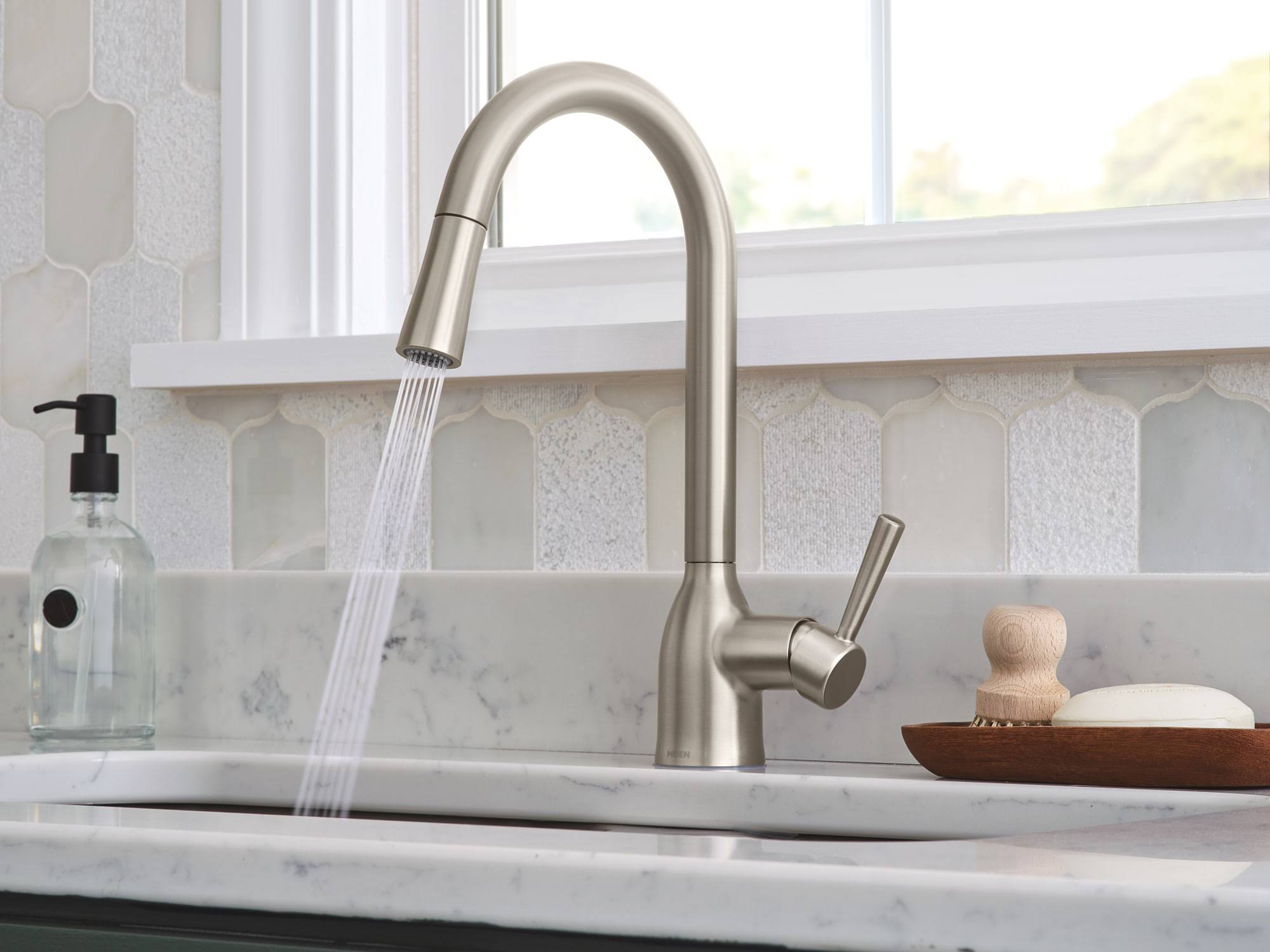 Moen Adler Spot Resist Stainless One-Handle Pull-Down Kitchen Faucet