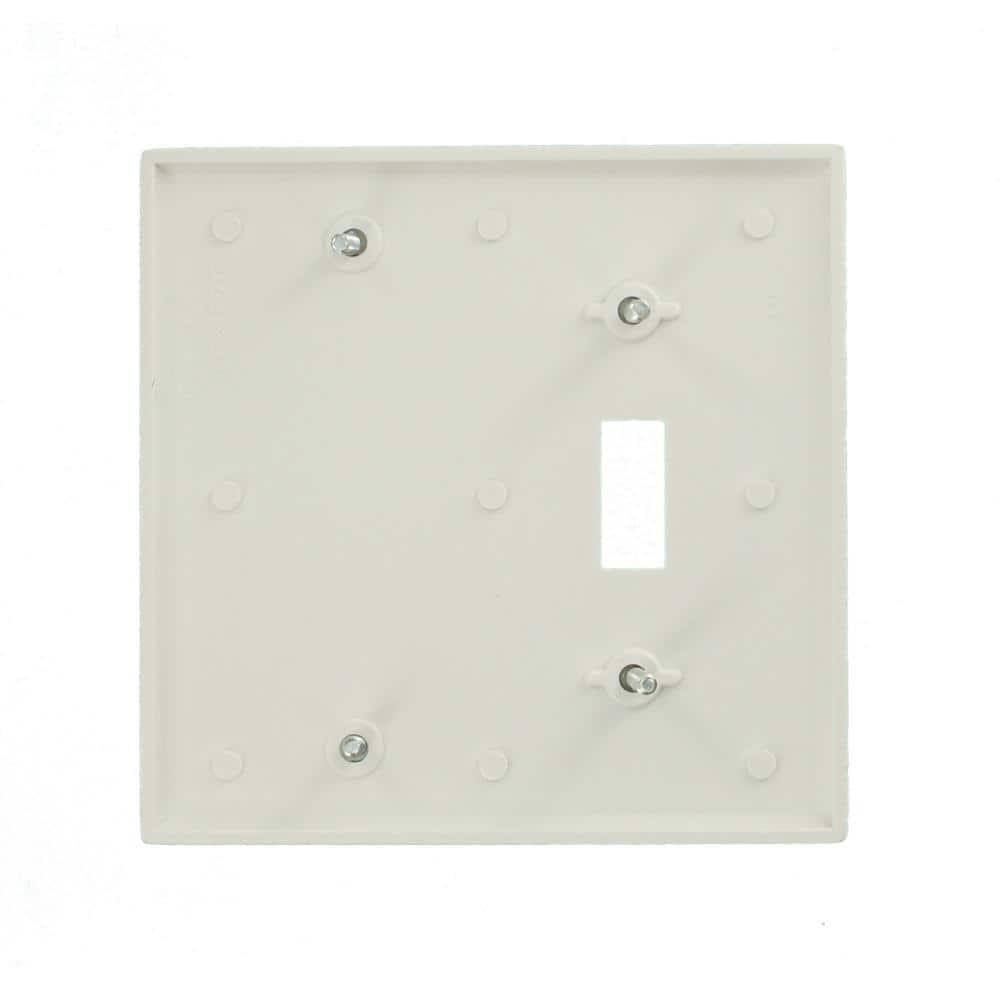 Leviton 002-88006-0 2 Gang White Toggle & Blank Wallplate