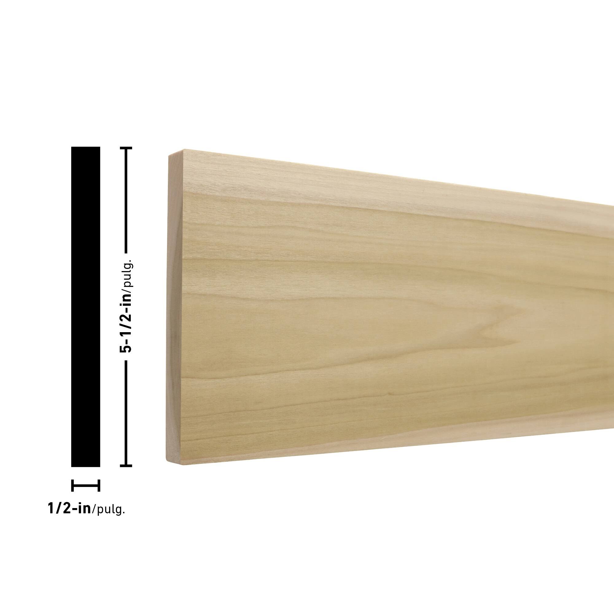 ReliaBilt 1/2-in x 6-in x 4-ft Unfinished Poplar Board | POPSRL126SU04