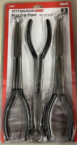 Pittsburgh 3 Piece Long Reach Hose Grip Pliers Black
