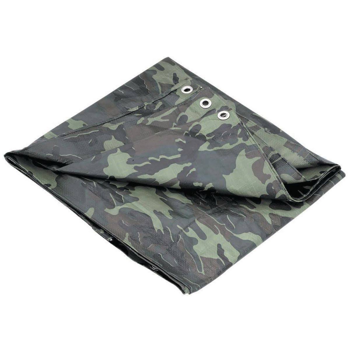 Hft 7 ft. 4 in. x 9 ft. 6 in. Camouflage All-Purpose/Weather-Resistant Tarp
