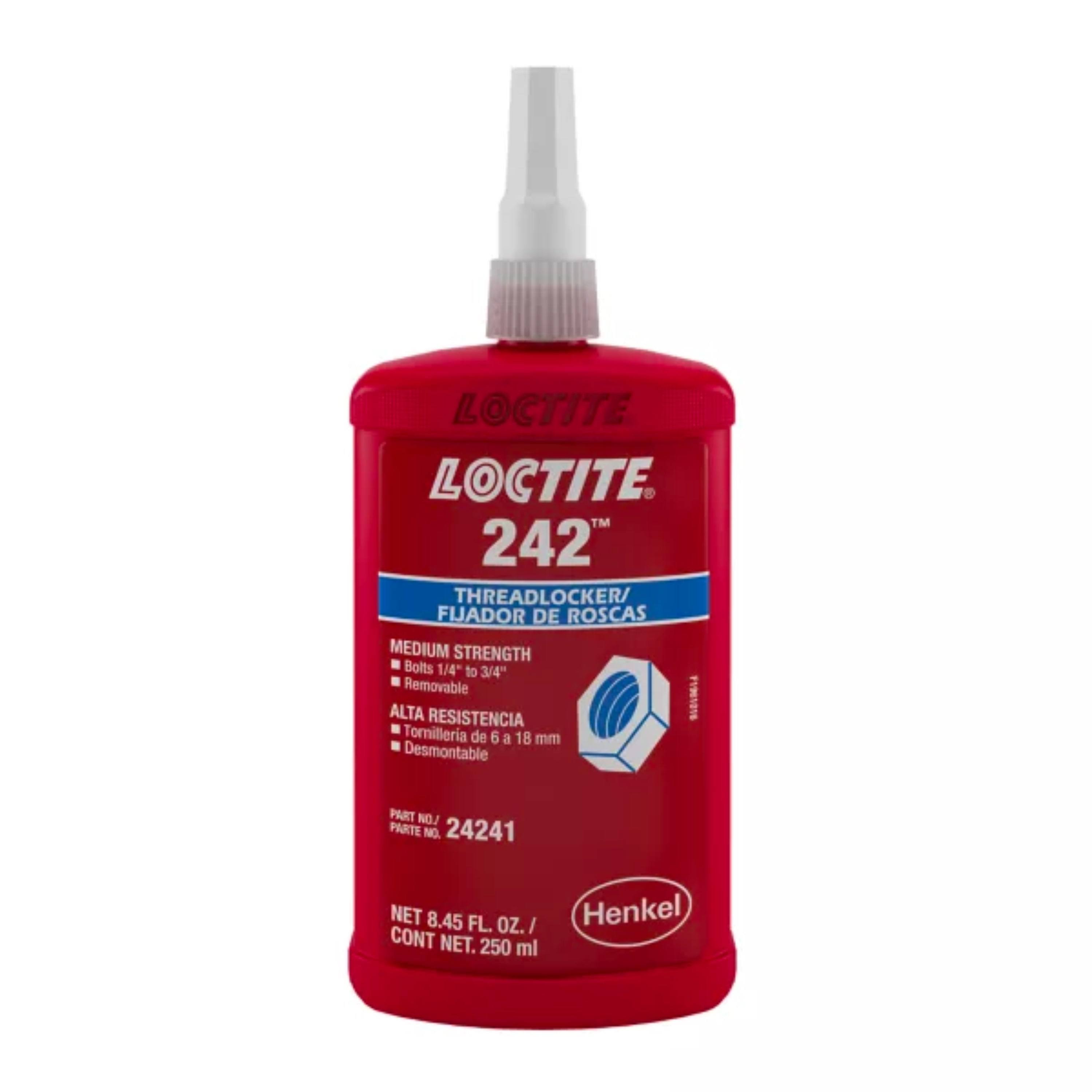 Loctite 242 Medium-Strength Threadlocker, 250 mL, Blue