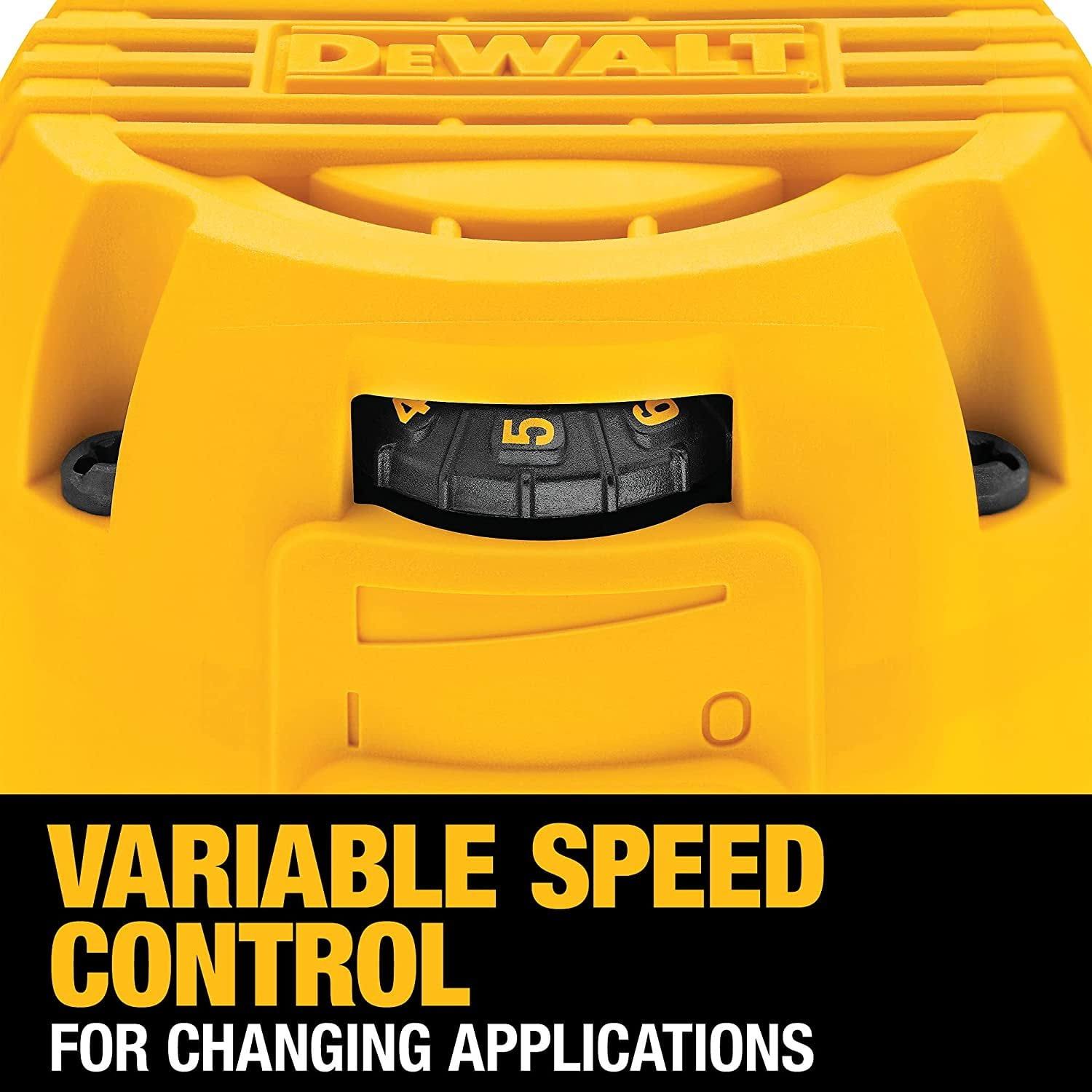 DeWalt Router Fixed Base Variable Speed 1-1/4-hp Max Torque (dwp611)