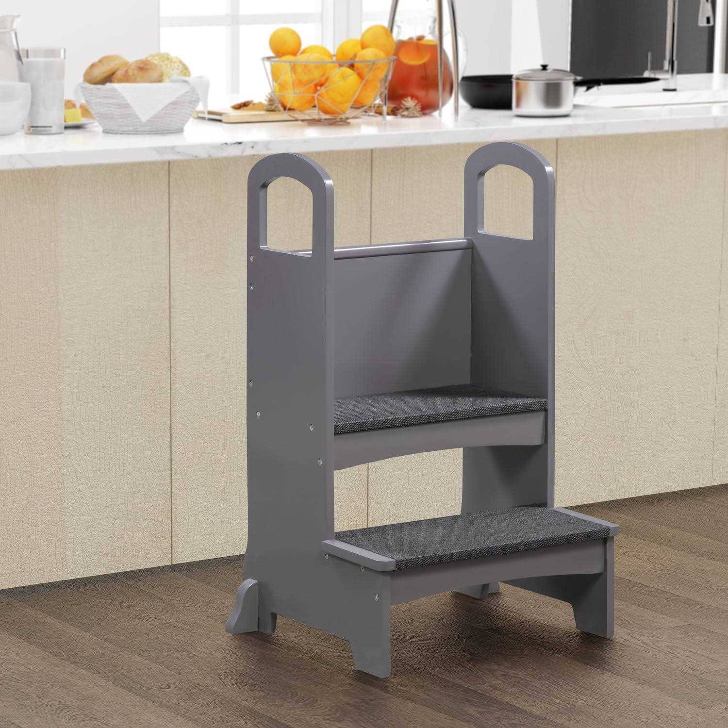 Kids Step to It Stool, Kids Kitchen Step Stool by Naomi Home