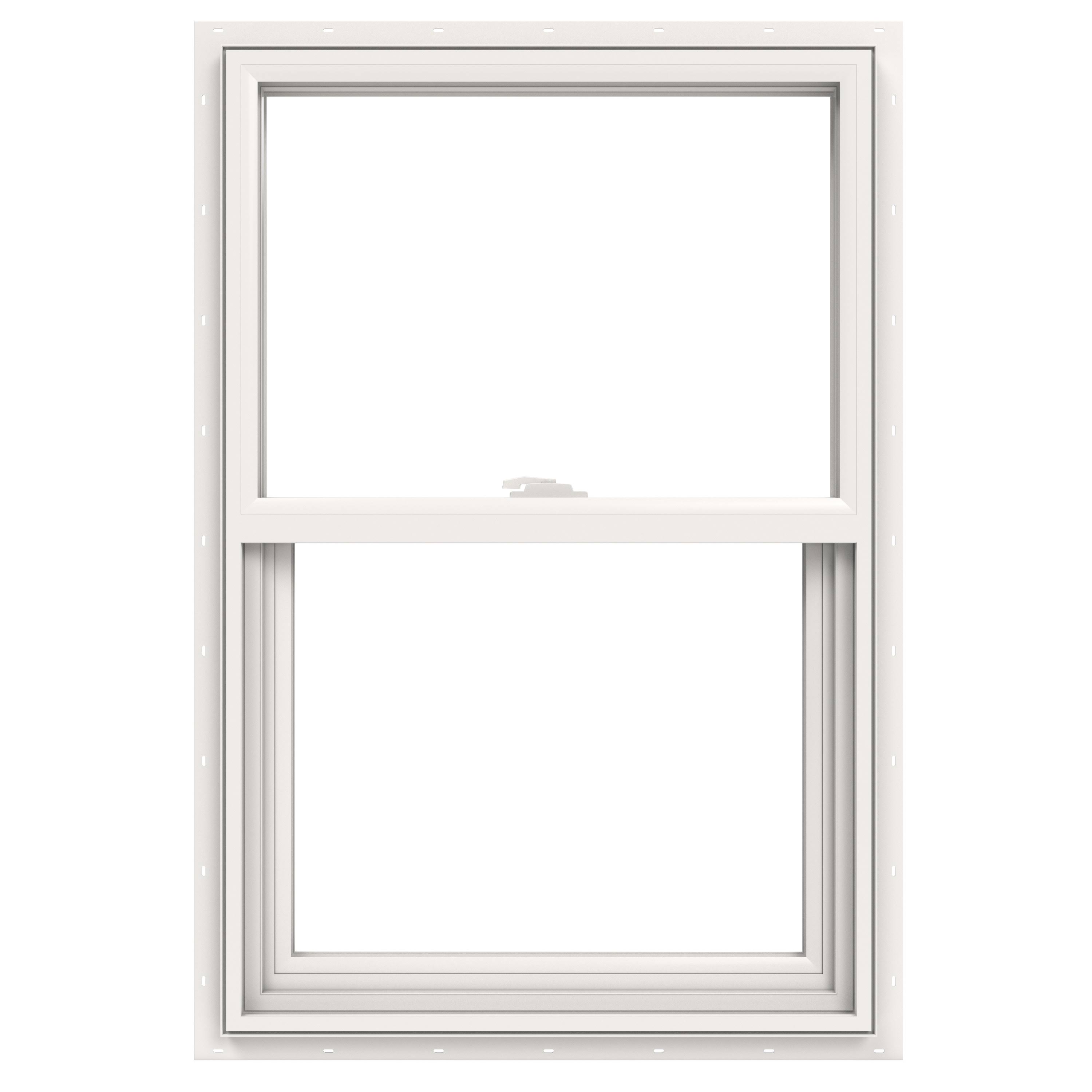 JELD-WEN V2500 Vinyl Double Pane Double Strength Single Hung Window (Rough Opening: 24-in x 36-in; Actual: 23.5-in x 35.5-in) in White