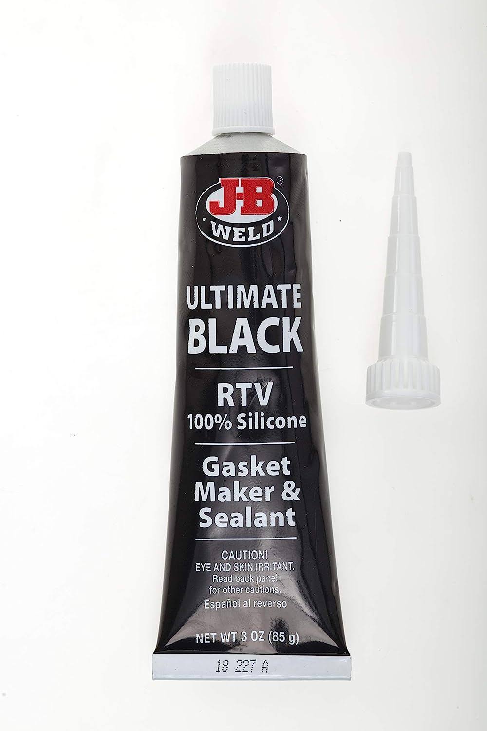 J-B Weld 31319 RTV Silicone Sealant and Adhesive- Black- 3 oz.