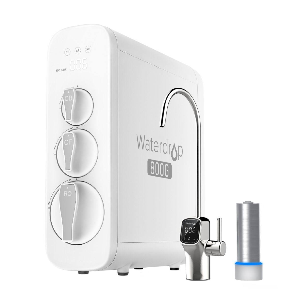 800 gpd Tankless RO System with UV Sterilizing Light- Waterdrop G3P800- Normal Packaging