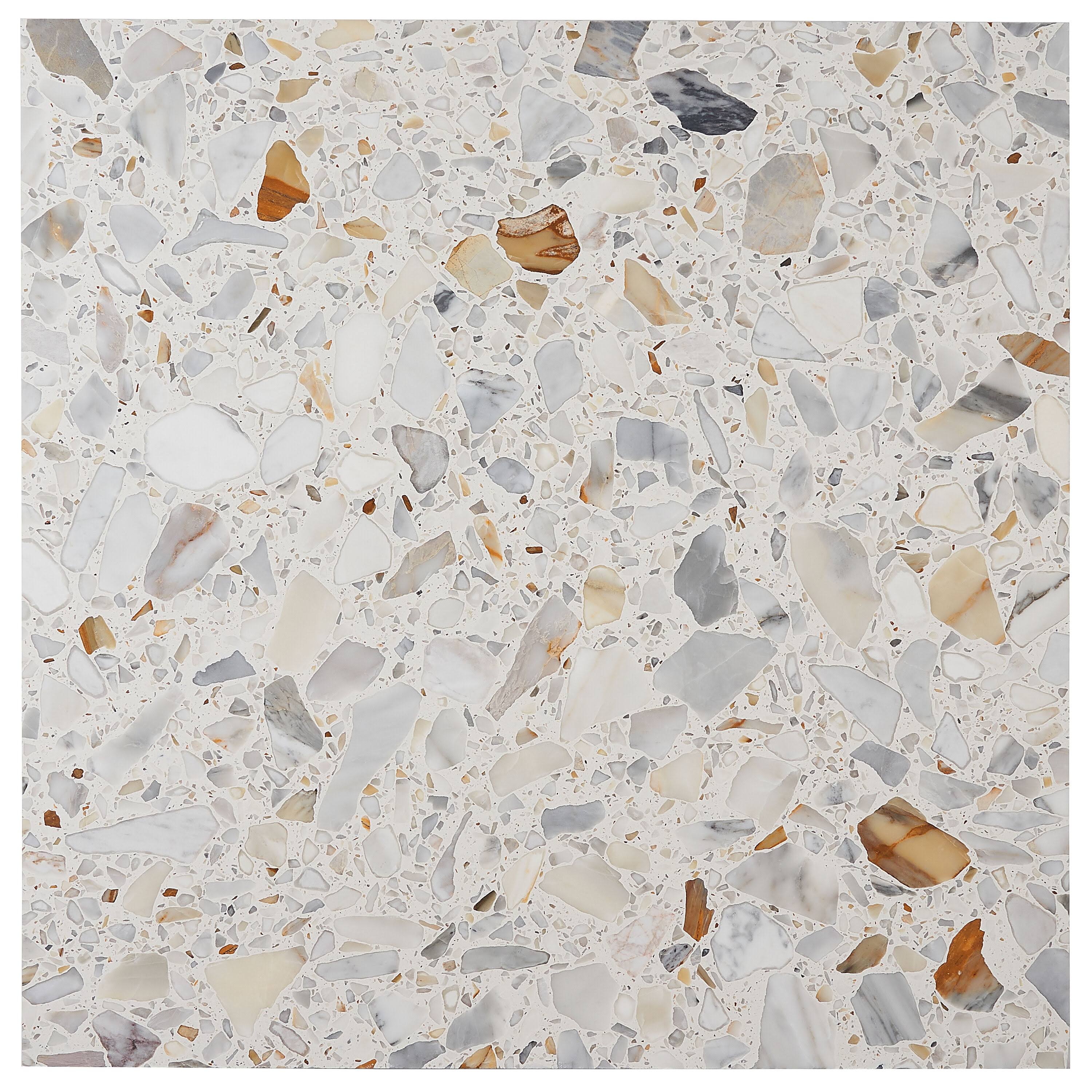 Ivy Hill Tile Terra italia Calacatta 23.62 in. x 23.62 in. Honed Marble Terrazzo Floor and Wall Tile (3.87 Sq. ft./Each)