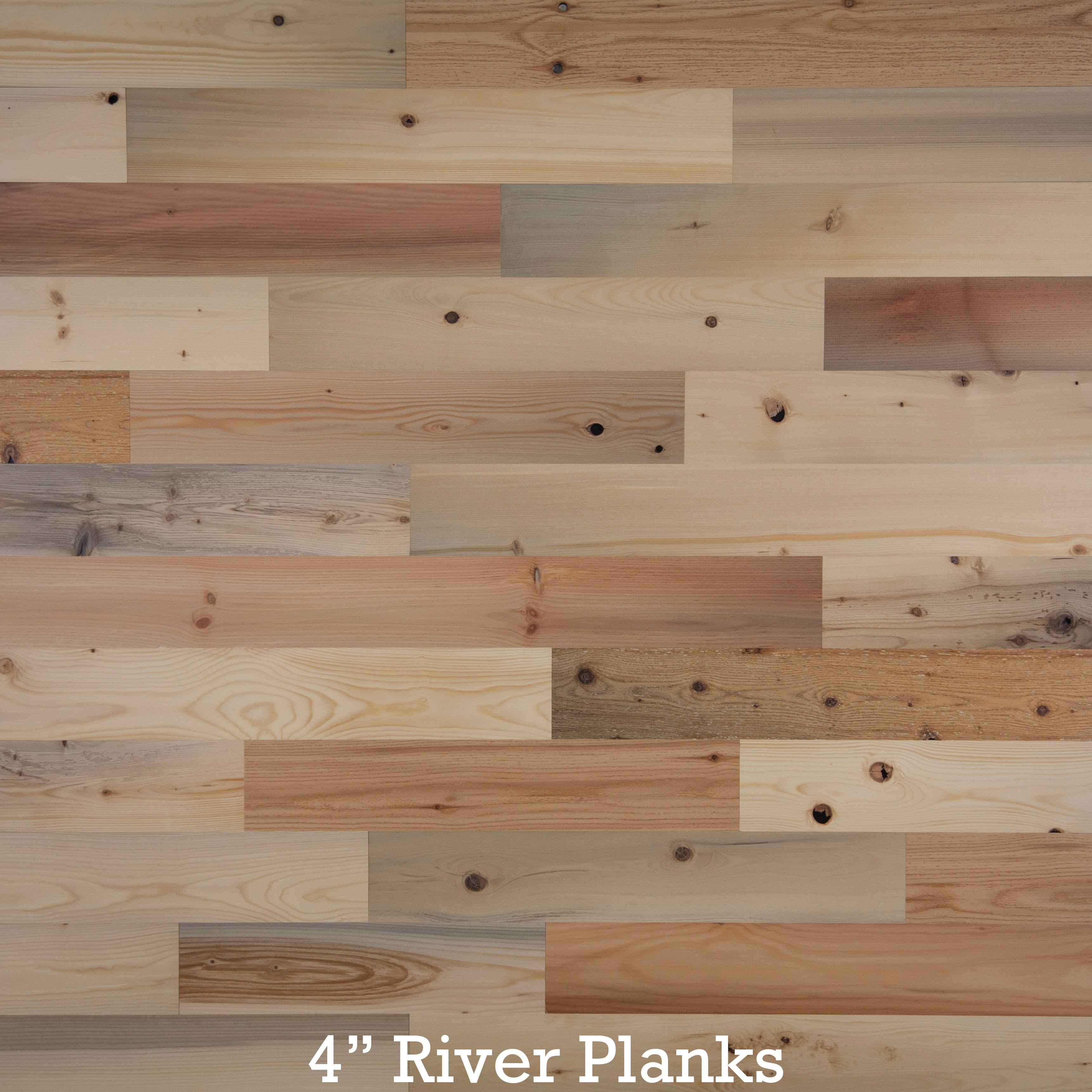 Timberchic River Planks Reclaimed Wooden Wall Planks- 10 Sq. ft.- 3