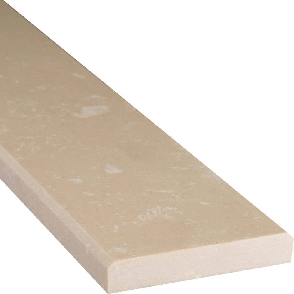 MSI Beige Double Beveled 4 in. x 36 in. Engineered Marble Threshold Floor and Wall Tile