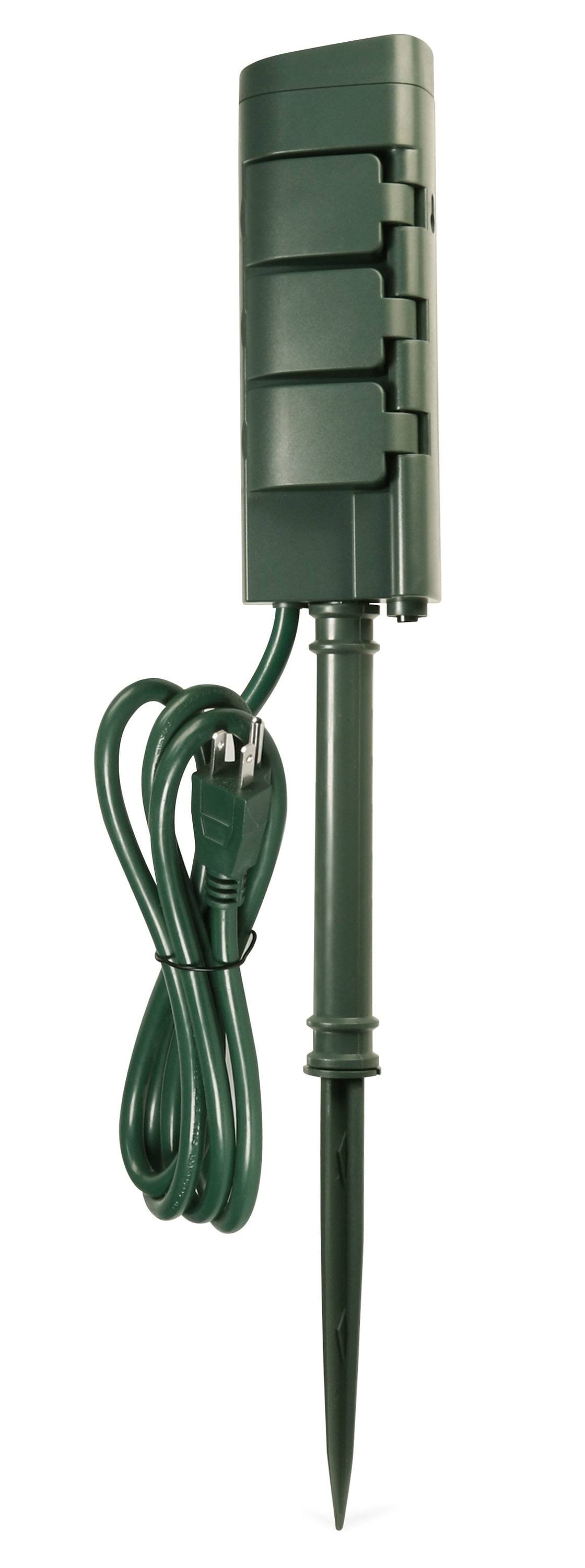 Feit Electric Outdoor 6 ft. L Green Smart Outlet Stake with WiFi