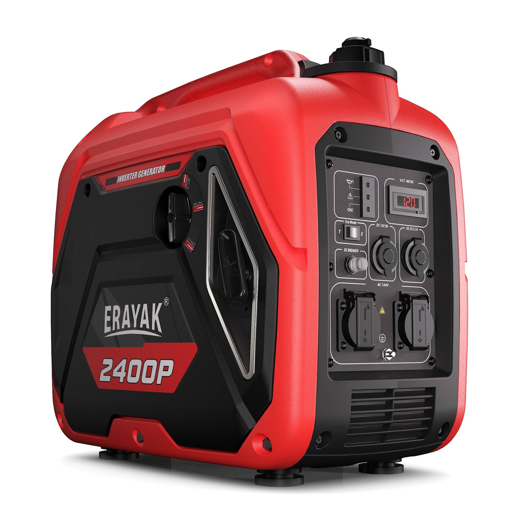 Erayak Portable Inverter Generator 2400W | Compact & Quiet | Ideal for Camping & Home Backup Power
