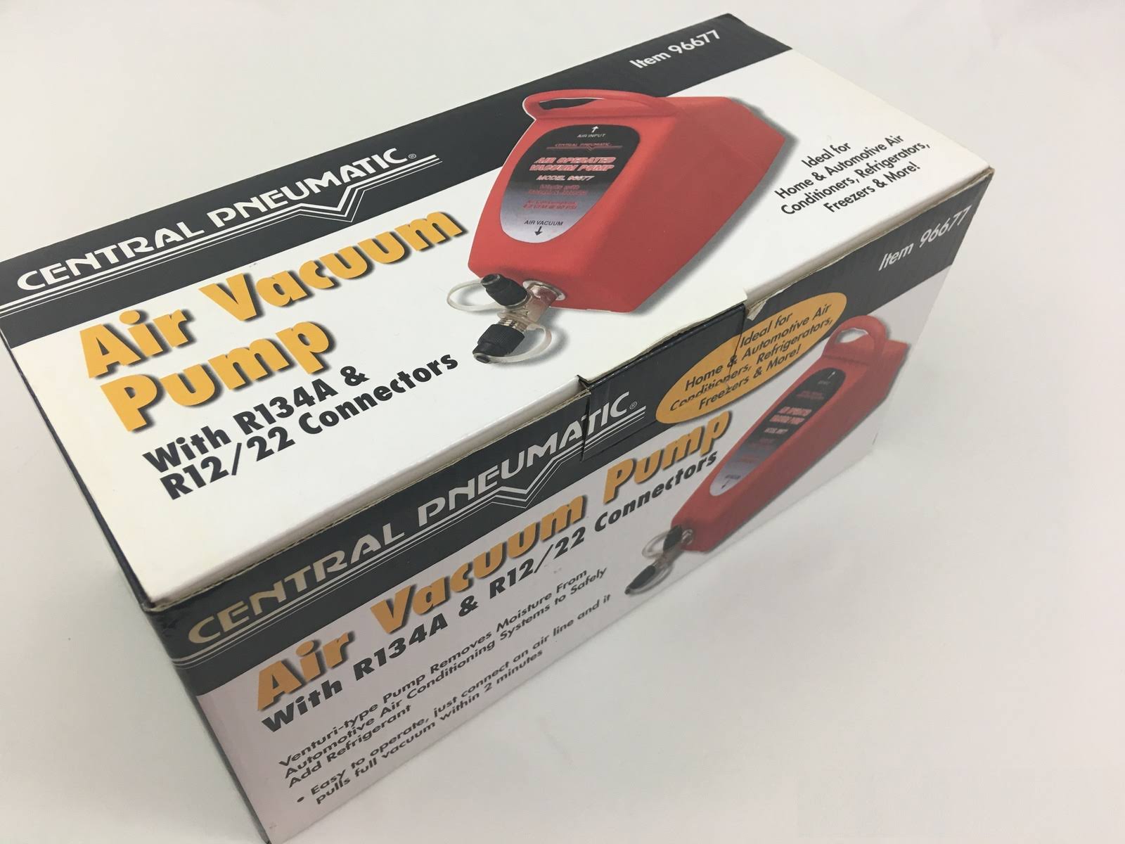 Central Pneumatic Air Conditioner Venturi Type AC Vacuum Pump R12 R134a