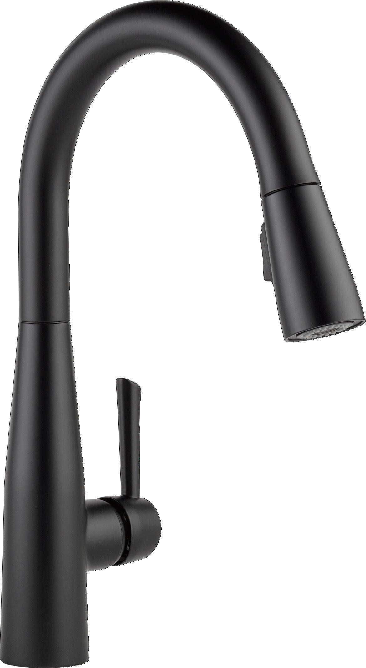 Delta 9113-BL-DST Essa Single Handle Pull-Down Kitchen Faucet- Matte- Black