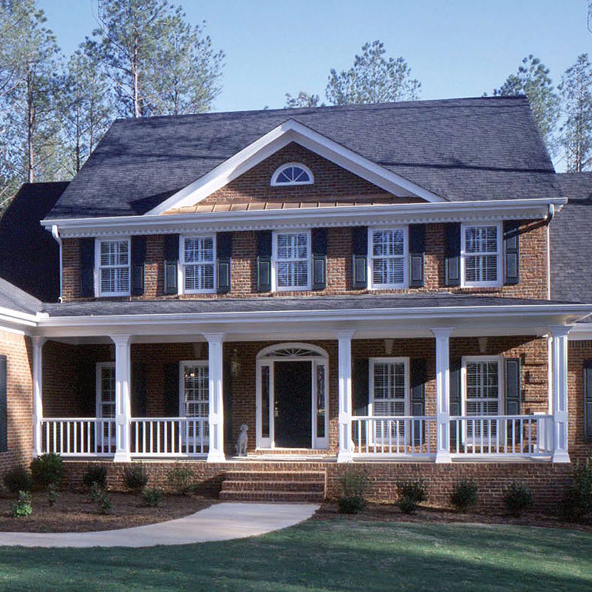 Builders Edge 12 in. x 47 in. Raised Panel Vinyl Exterior Shutters Pair in Black