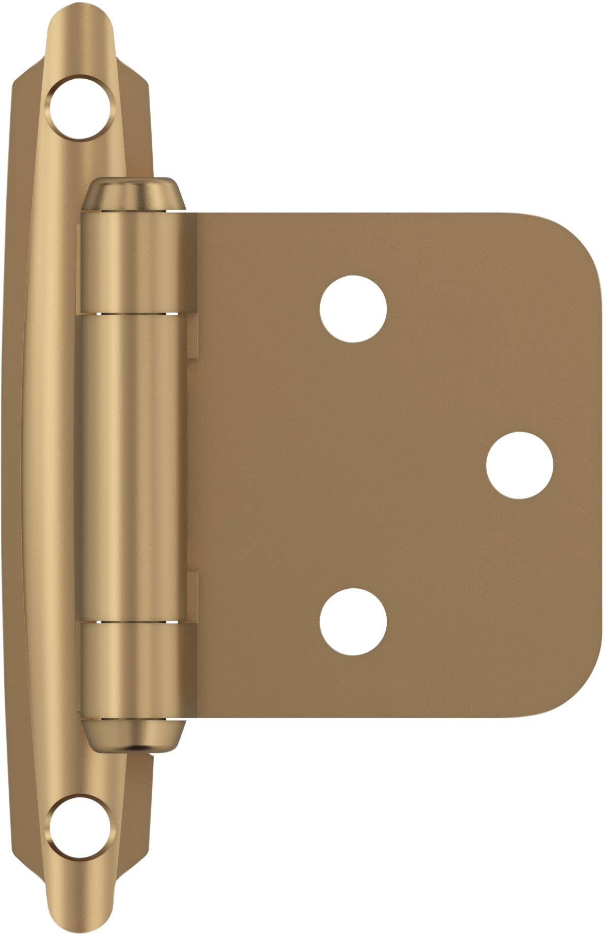 Amerock Self Closing Face Mount Variable Overlay Cabinet Hinge- Champagne Bronze (Pair)