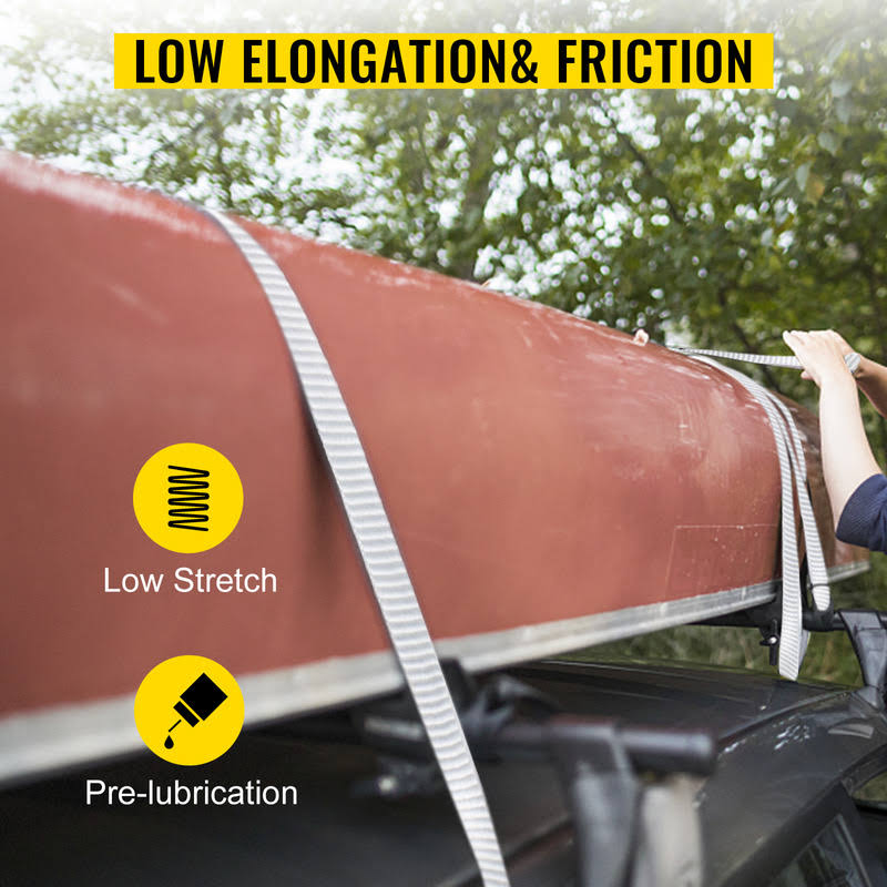 VEVOR 2500 lbs. Polyester Pull Tape 528 ft. x 3/4 in. Flat Rope for Wire and Cable Conduit Work Variable Functions, White