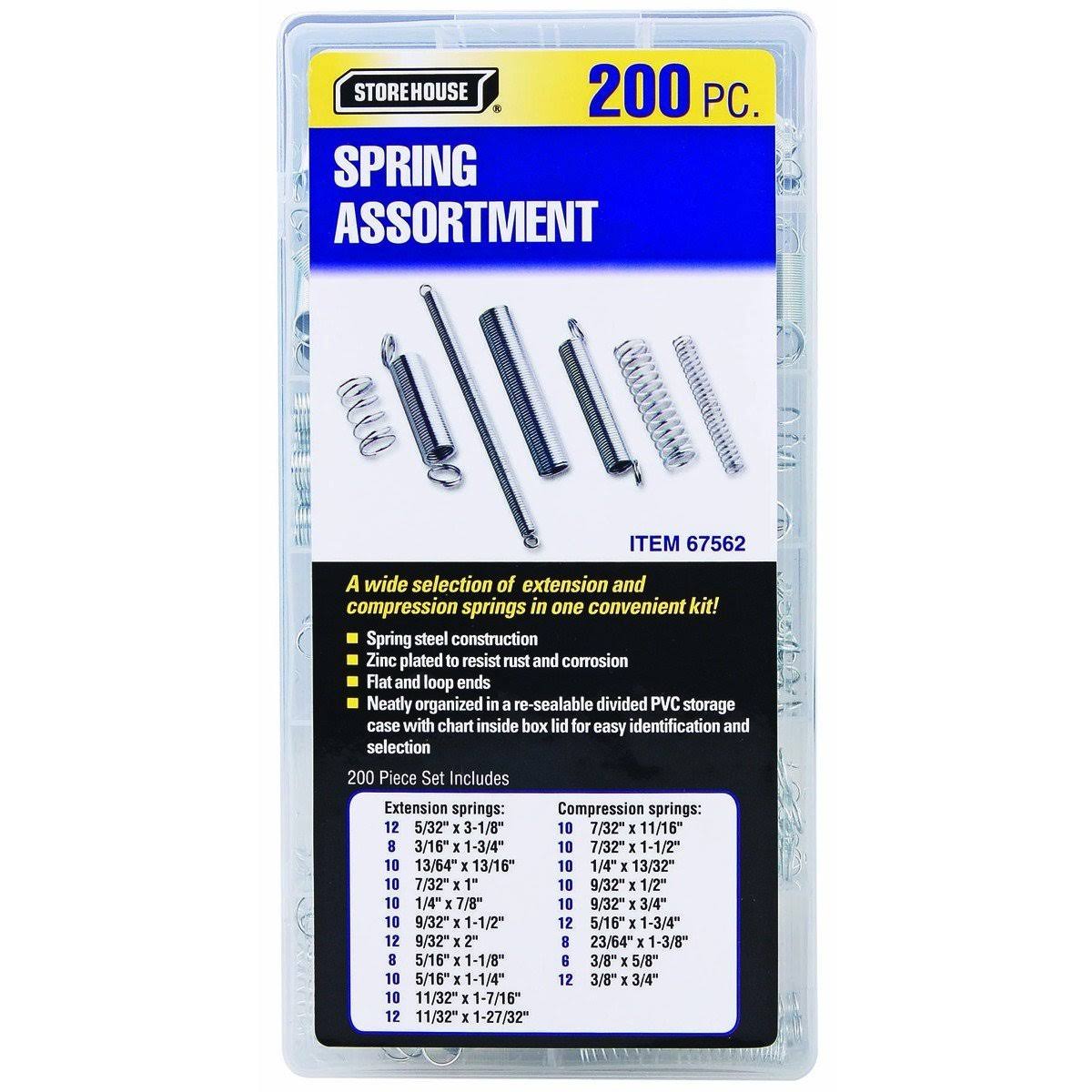 Storehouse 67562 200 Piece Assorted Spring Set, Size: One Size