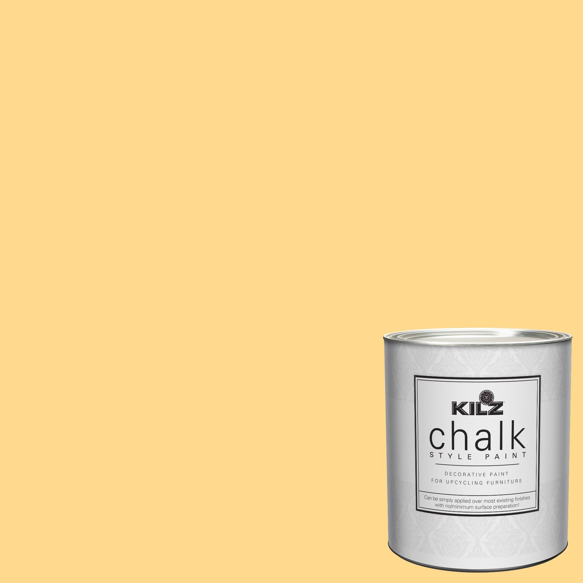 Kilz Chalk Style Decorative Paint, 1 Quart, Yellow