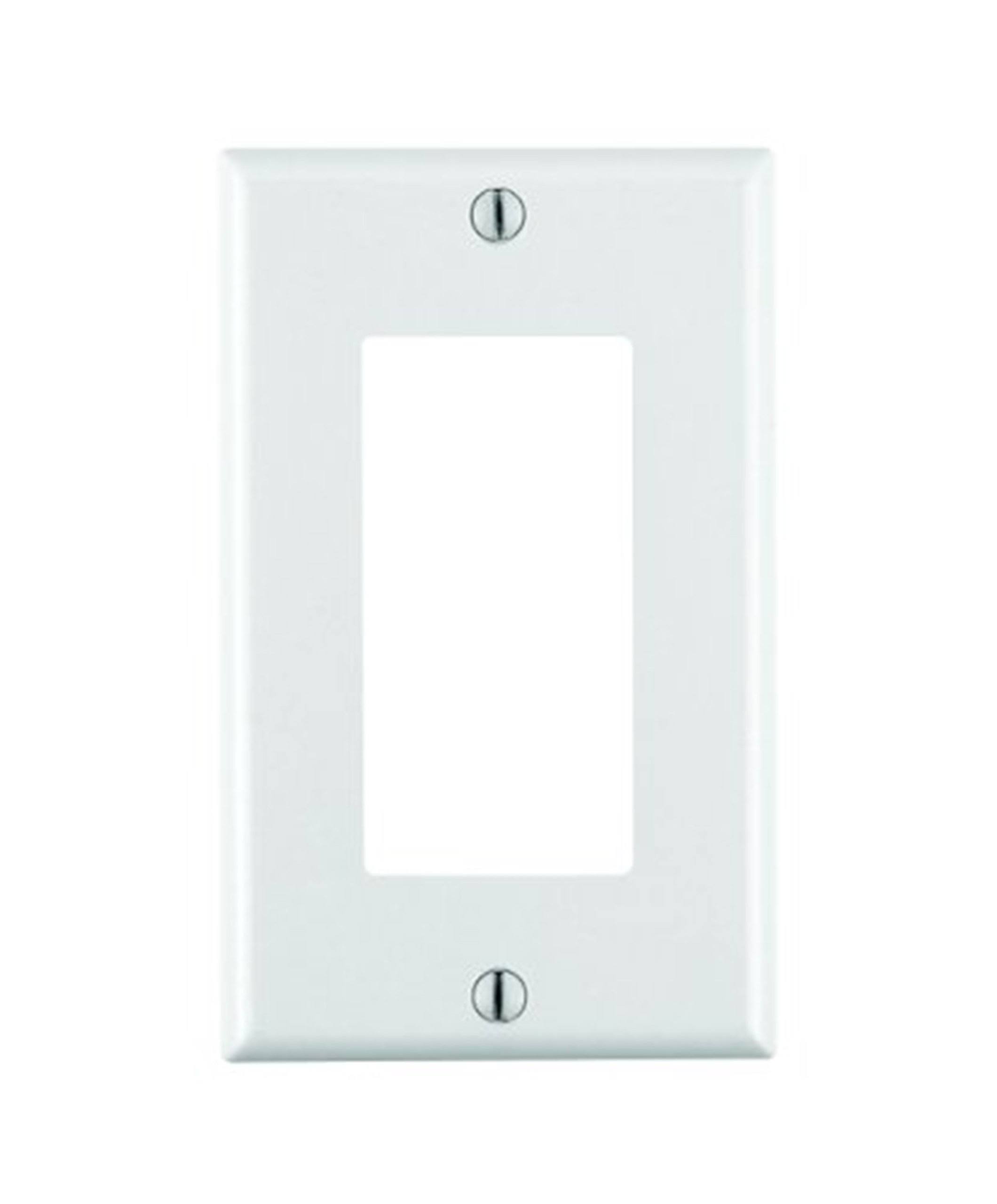 Leviton 80401-W 1 Gang Decora Plate White