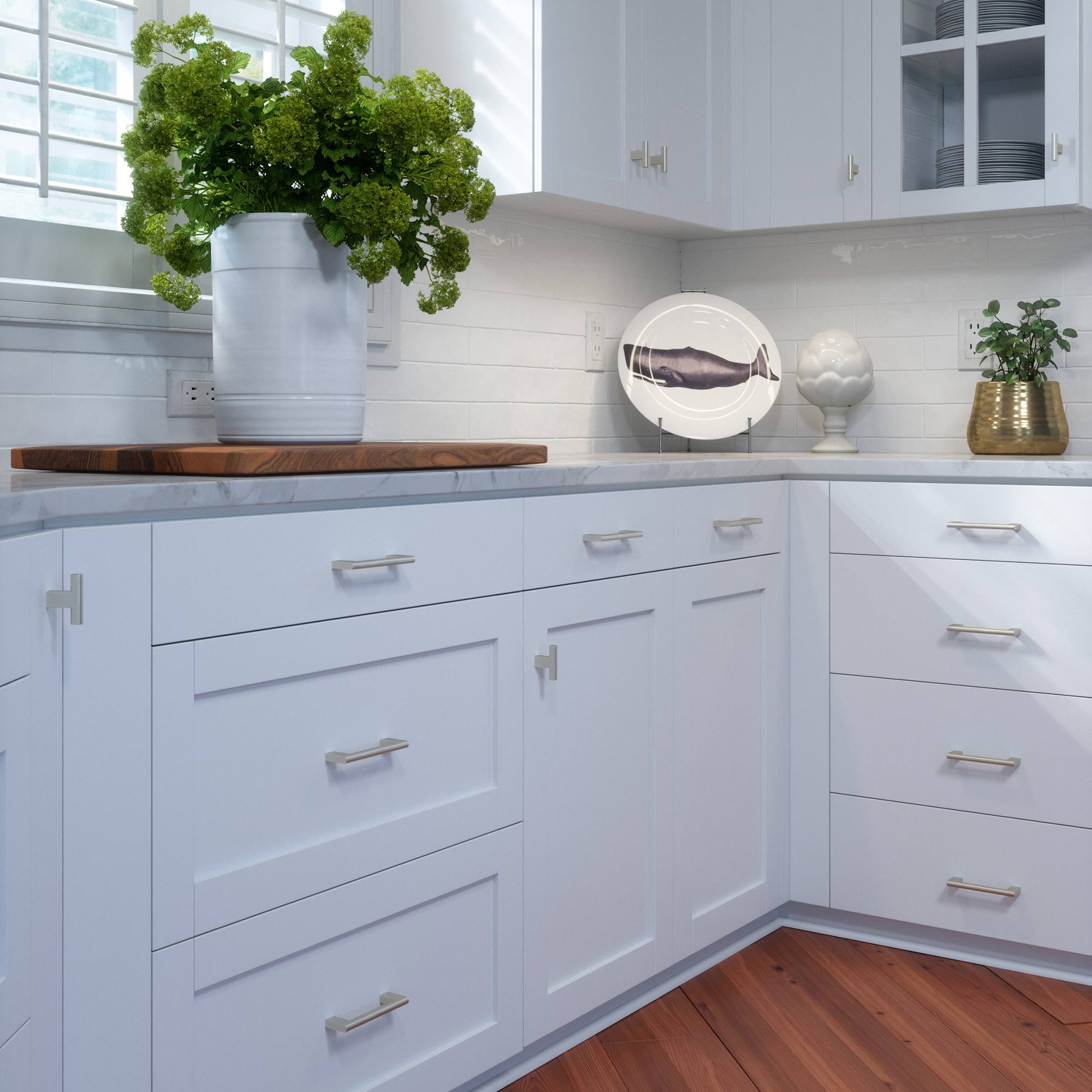 Sumner Street Home Hardware Vail 2 in. Satin Nickel Bar Cabinet Knob (10-Pack)