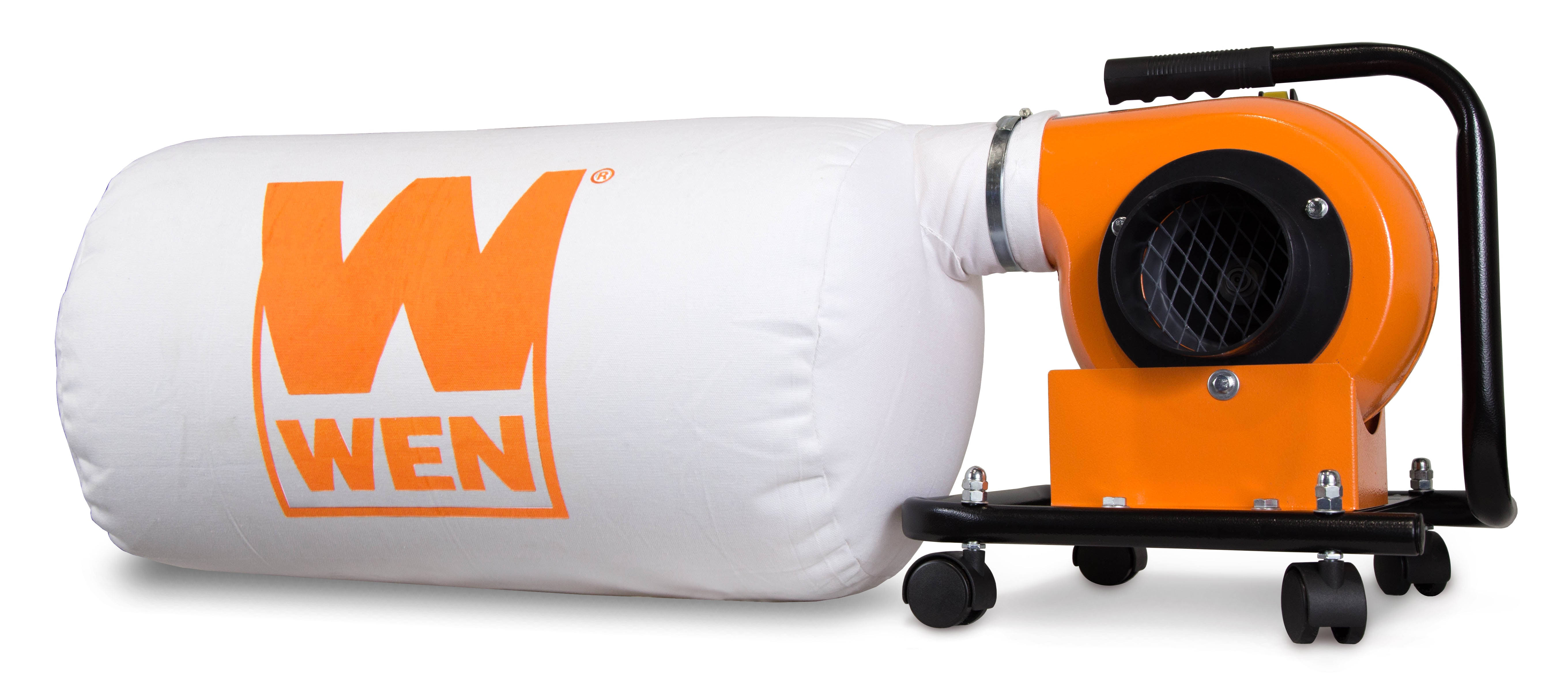 WEN DC3401 5.7 Amp 660 CFM Rolling Dust Collector with 12 gal. Bag and Optional Wall Mount