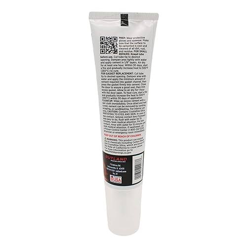 Rutland Products Stove Gasket Cement, 2.3-Ounce Tube, Black