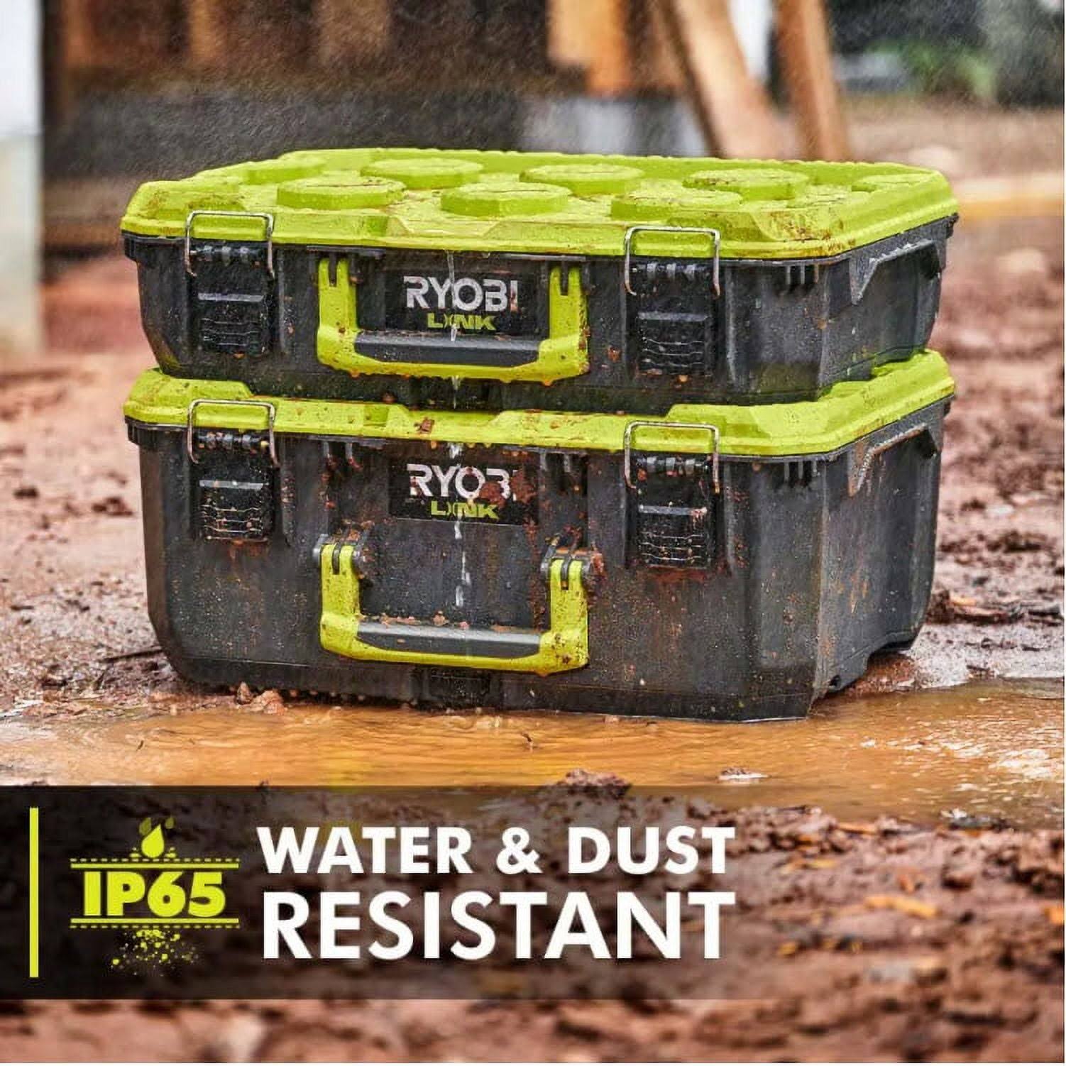 Ryobi Link Rolling Tool Box with Link Medium Tool Box