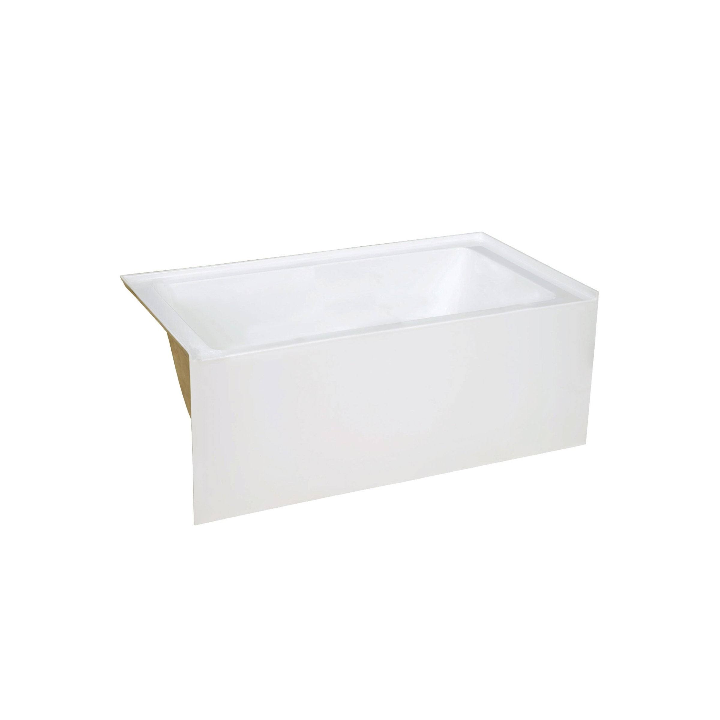 Swiss Madison Voltaire 48 inch x 32 inch Right-Hand Drain Alcove Bathtub with Apron, White
