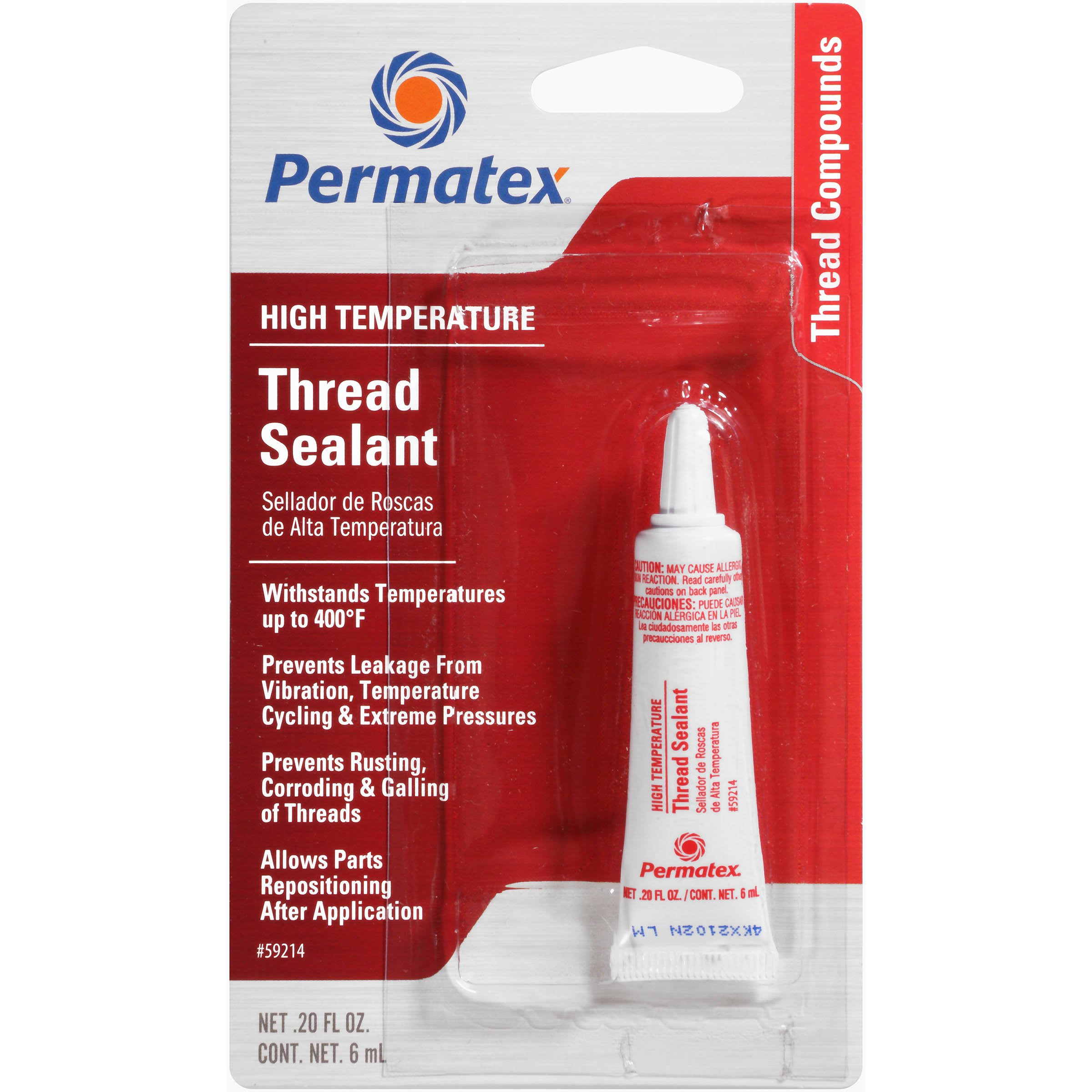 Permatex PTX59214 6 ml Tube Carded High Temperature Thread Sealant