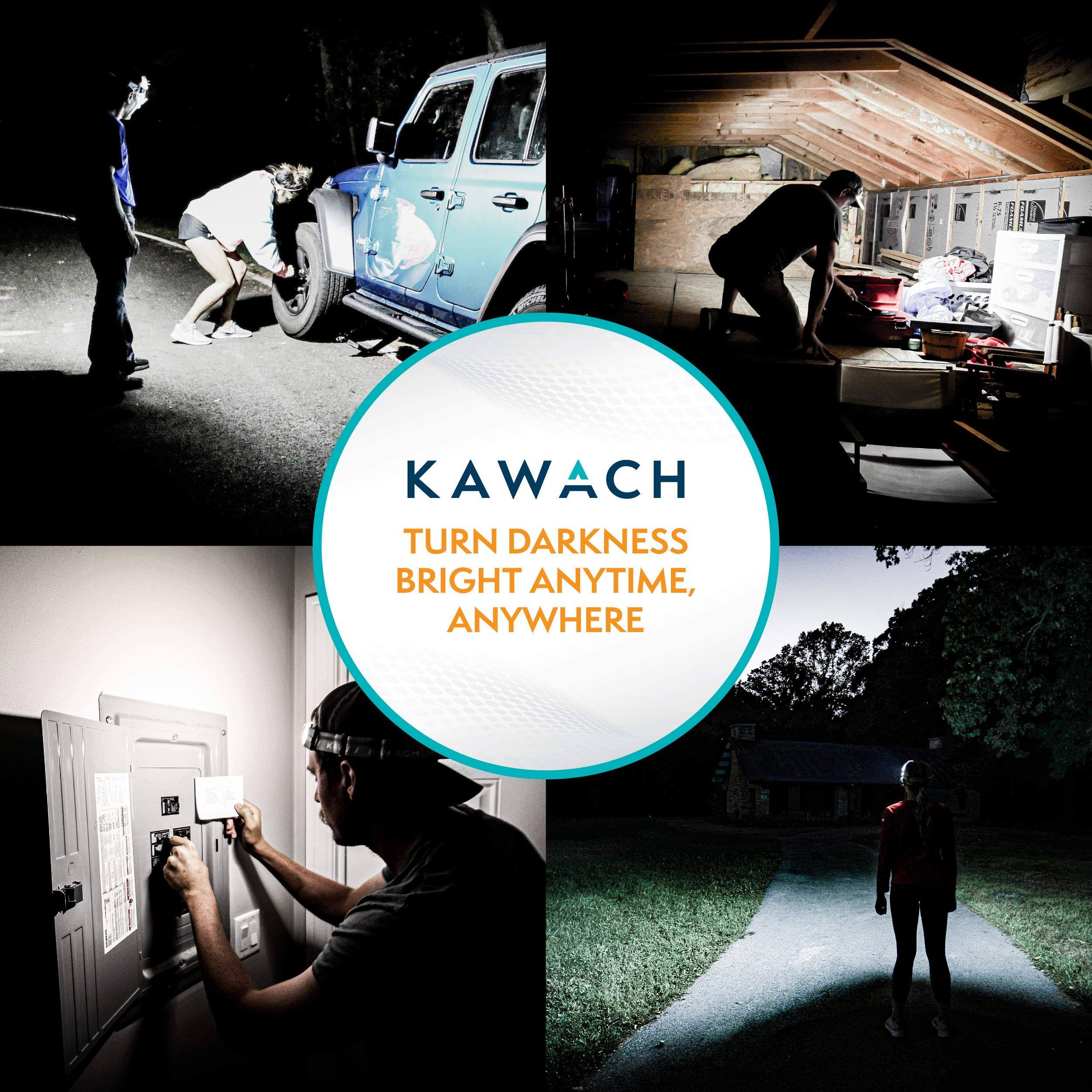Kawach K-1110 LED Motion Sensor HEADLAMP, Hands Free Ultra-Low Profile, 300 High Lumen LED Output, 220 Area Illumination, Multiple Light Modes, Great