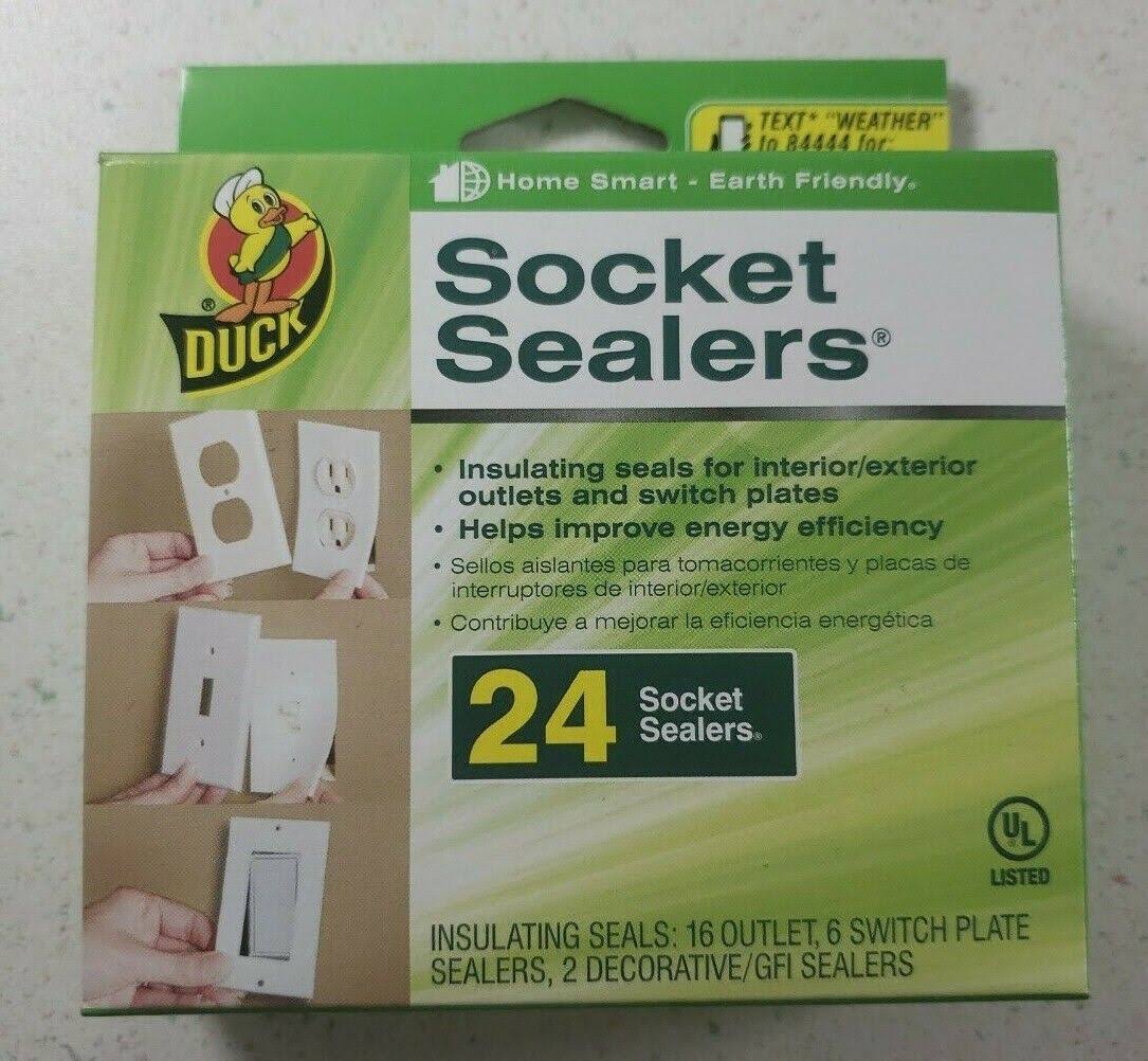 Duck Brand Socket Sealers Variety Pack, 16 Outlet Sealers and 6 Switch Plates, 2