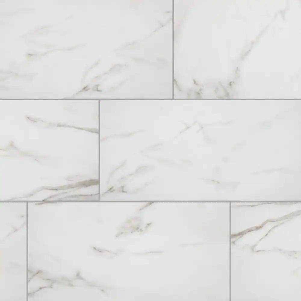 Florida Tile Home Collection Michelangelo Calacatta Rectified 12 in. x 24 in. Porcelain Floor and Wall Tile (13.3 Sq. ft. /case)