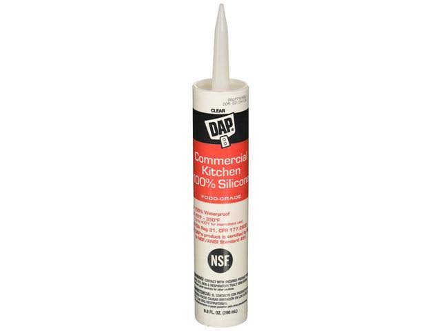 Dap 08658 9.8 oz Clear 100% Silicone Commercial Kitchen Sealant
