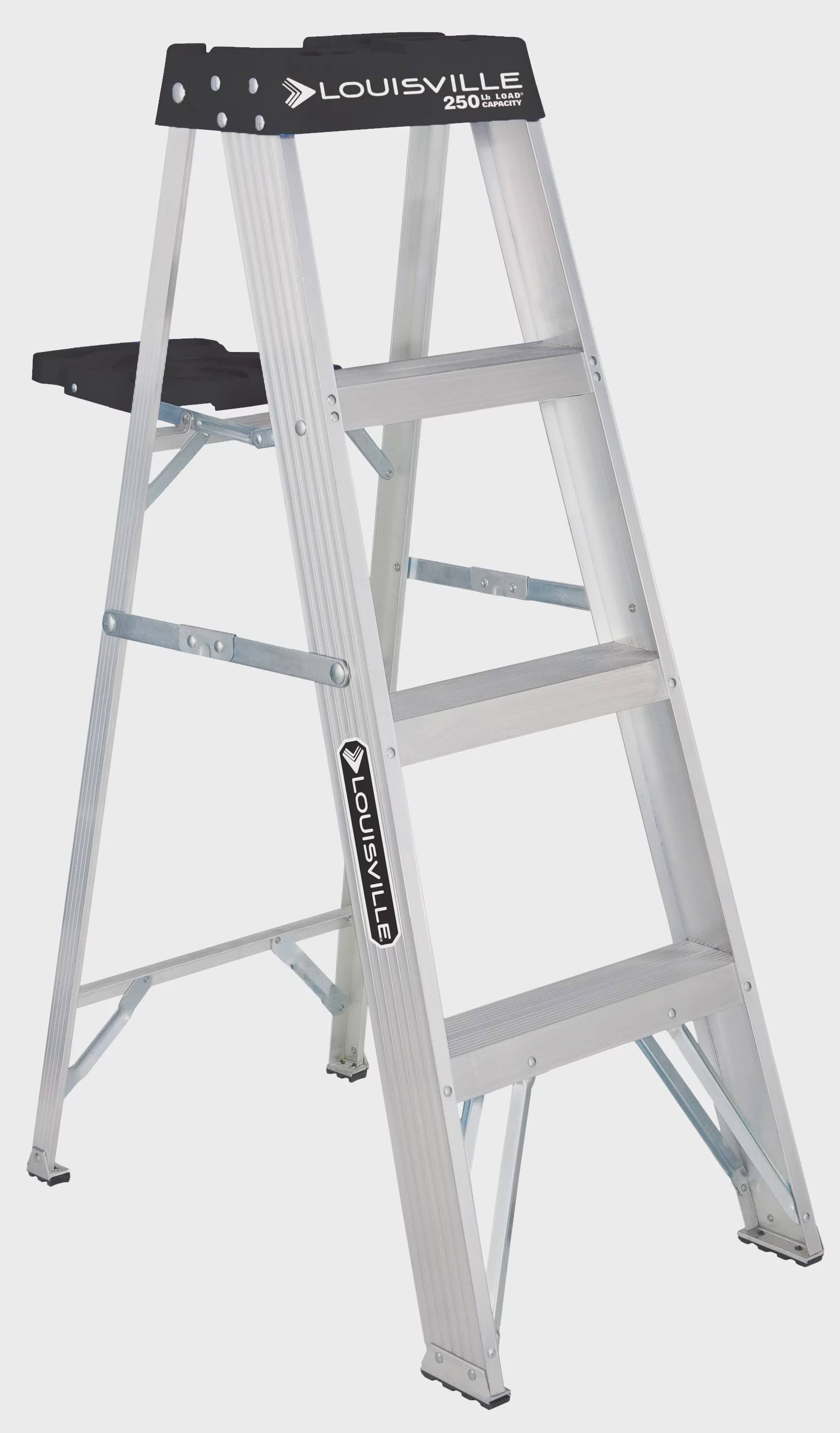 Louisville Ladder 4' Aluminum Step Ladder 250-lb Capacity W-2112-04S